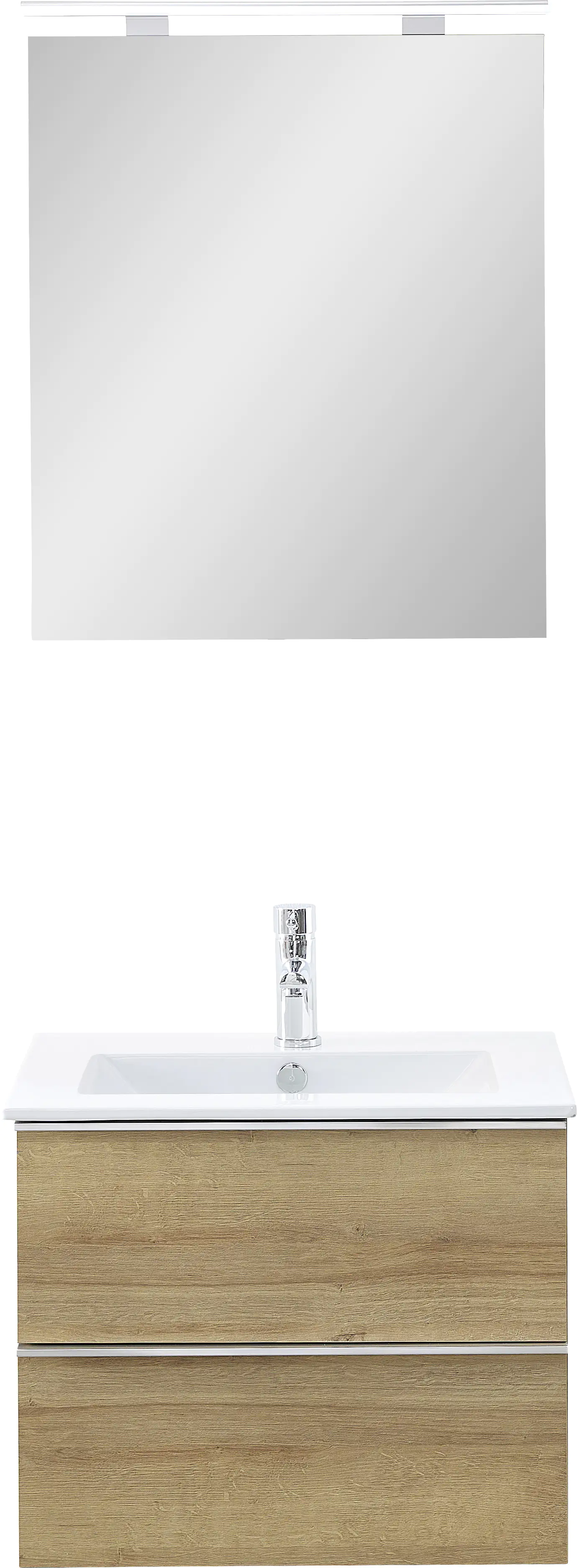 Primaster Bad-Set Düsseldorf riviera 61 cm LED-Leuchten, Keramikwaschtisch