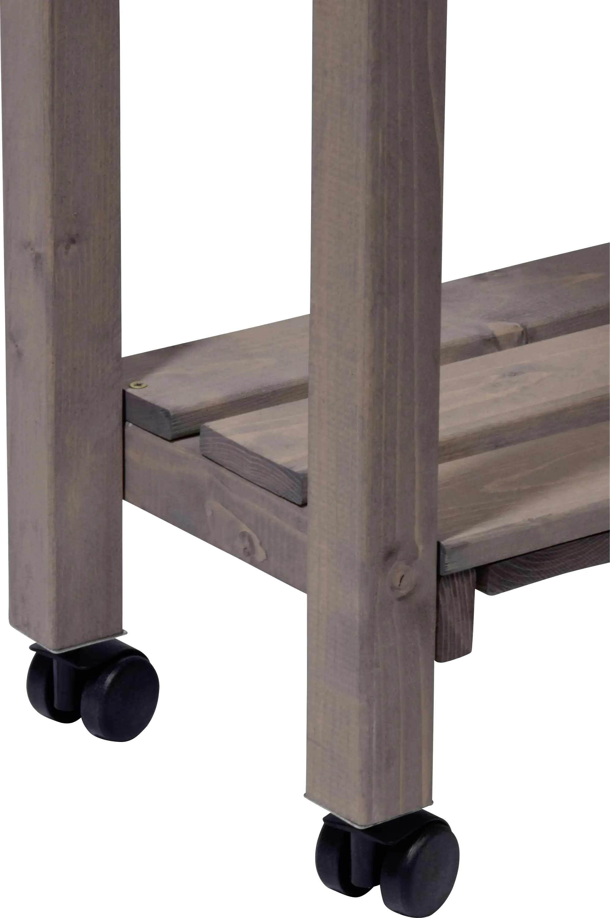 Dobar Rollbares Hochbeet mit Rankgitter grau 79 x 28,5 x 130 cm