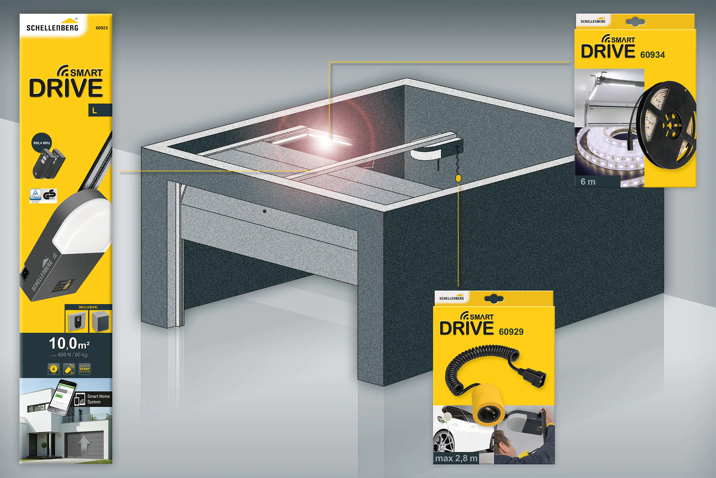 Schellenberg Garagentorantrieb-Set Smart Drive L Schellenberg Garagentorantrieb-Set Smart Drive L