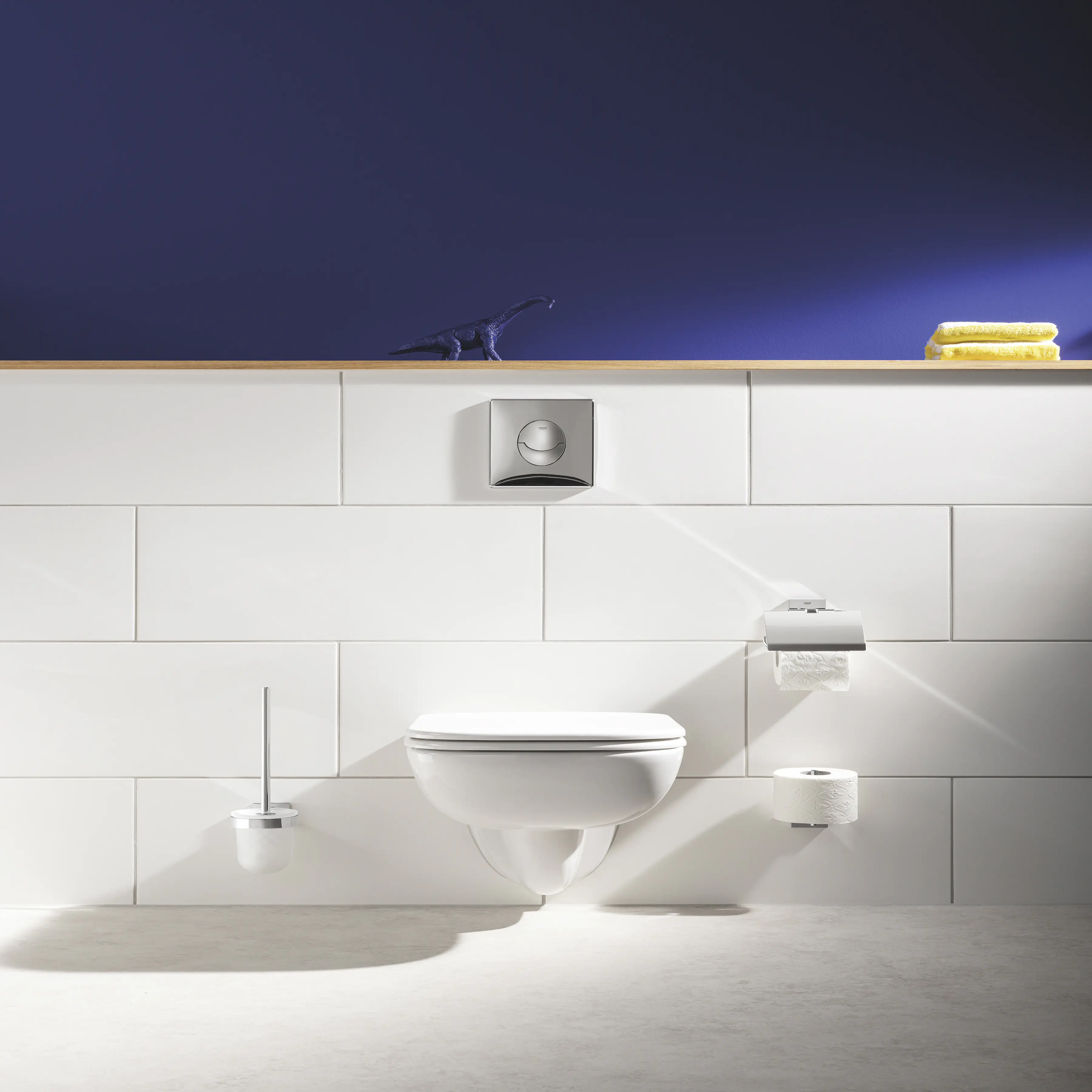 Grohe Start Cube Toilettenbürstengarnitur chrom klebbar
