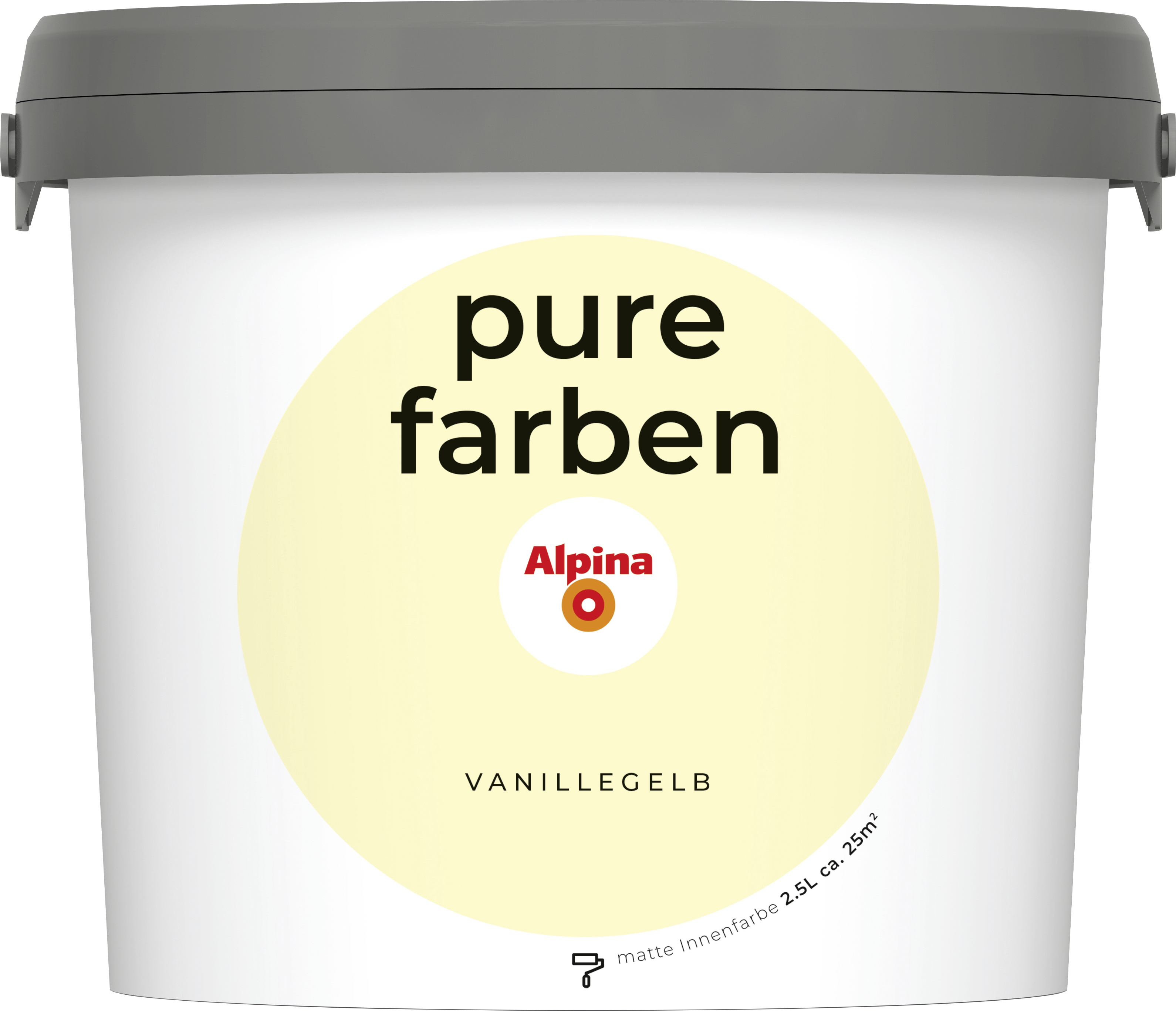 Alpina Pure Farben Wandfarbe vanillegelb 2,5 L