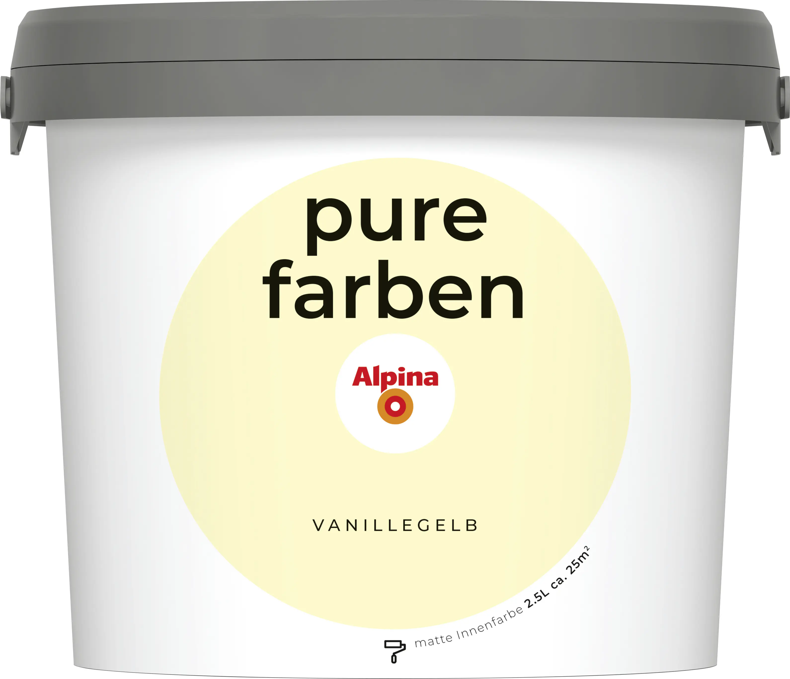 Alpina Pure Farben Wandfarbe vanillegelb 2,5 L