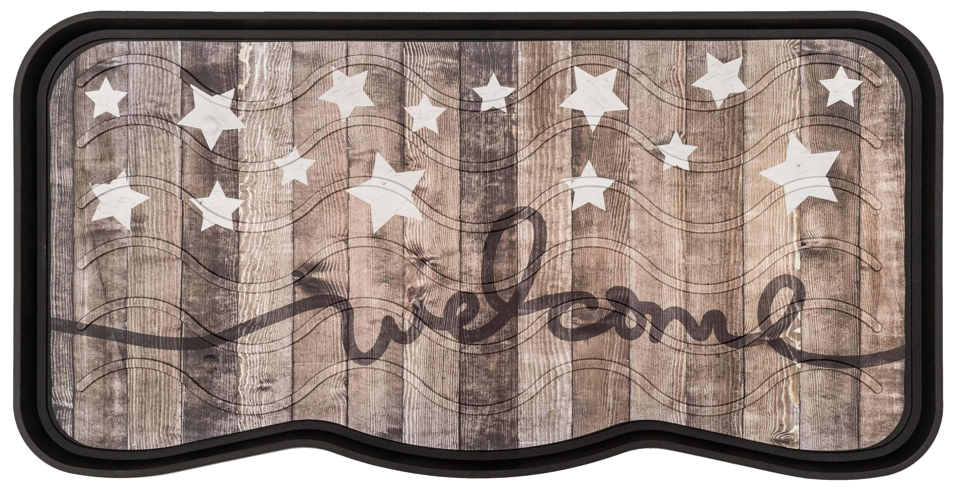 TrendLine Schuhabtropfschale Sterne Welcome 75 x 38 x 2,5 cm