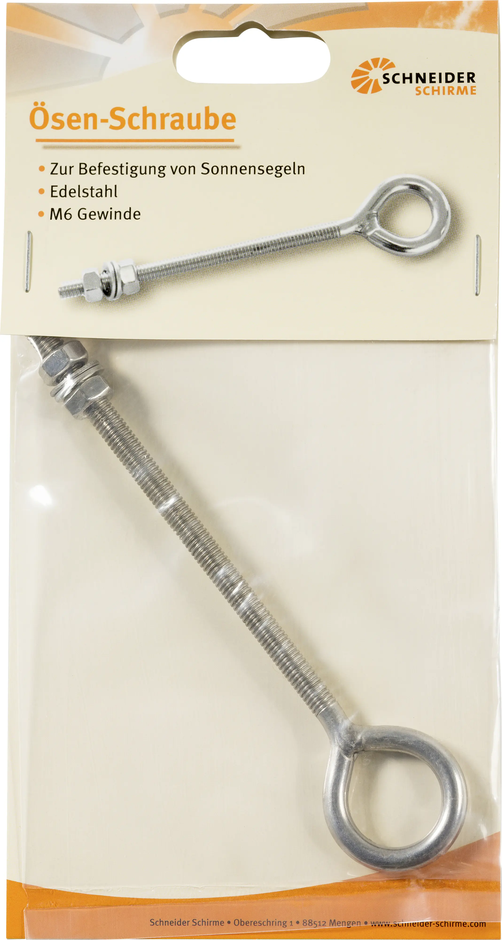 Schneider Ösen-Schraube 10 cm für Sonnensegel