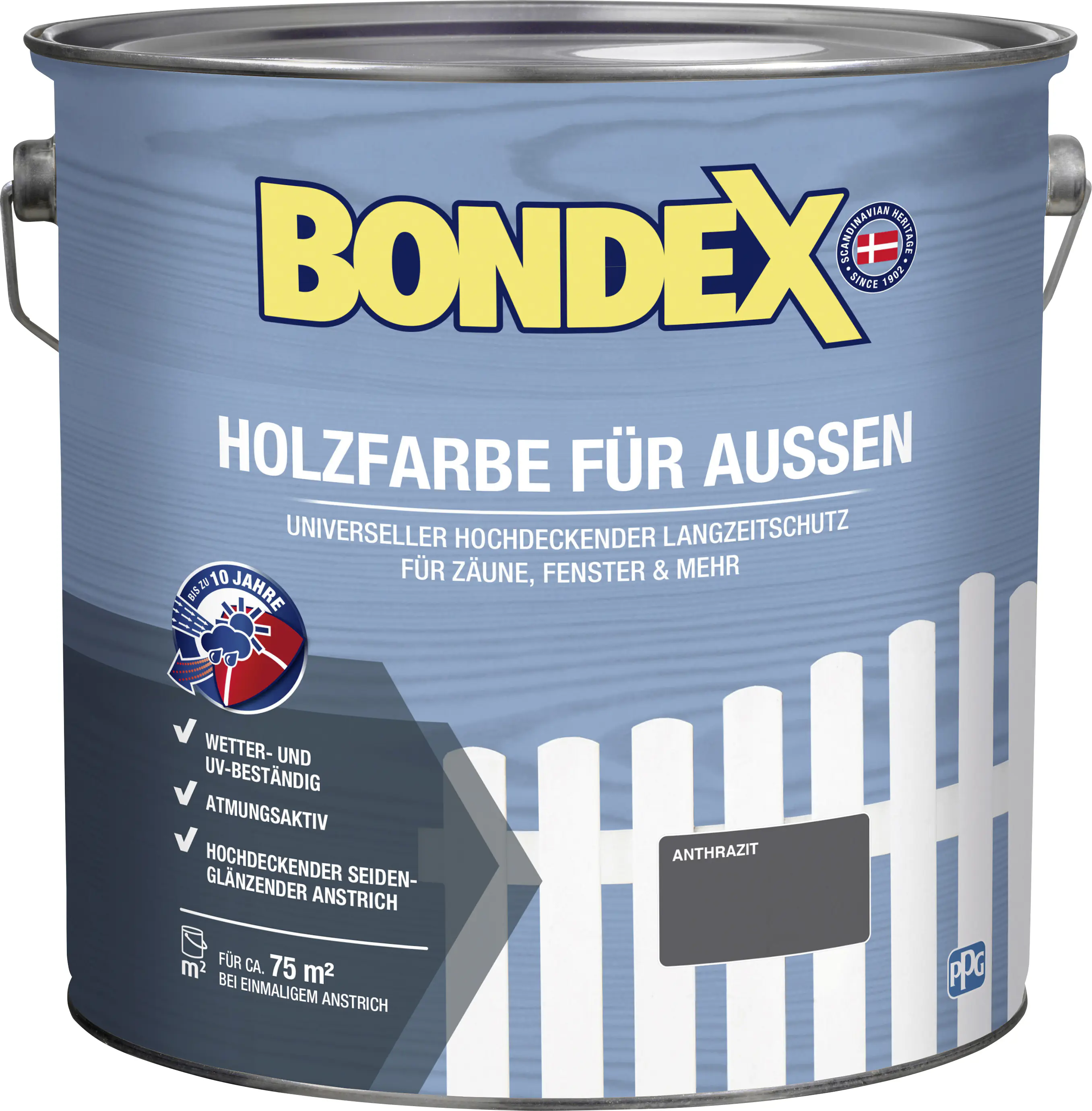 Bondex Holzfarbe für Aussen 7,5 L anthrazit