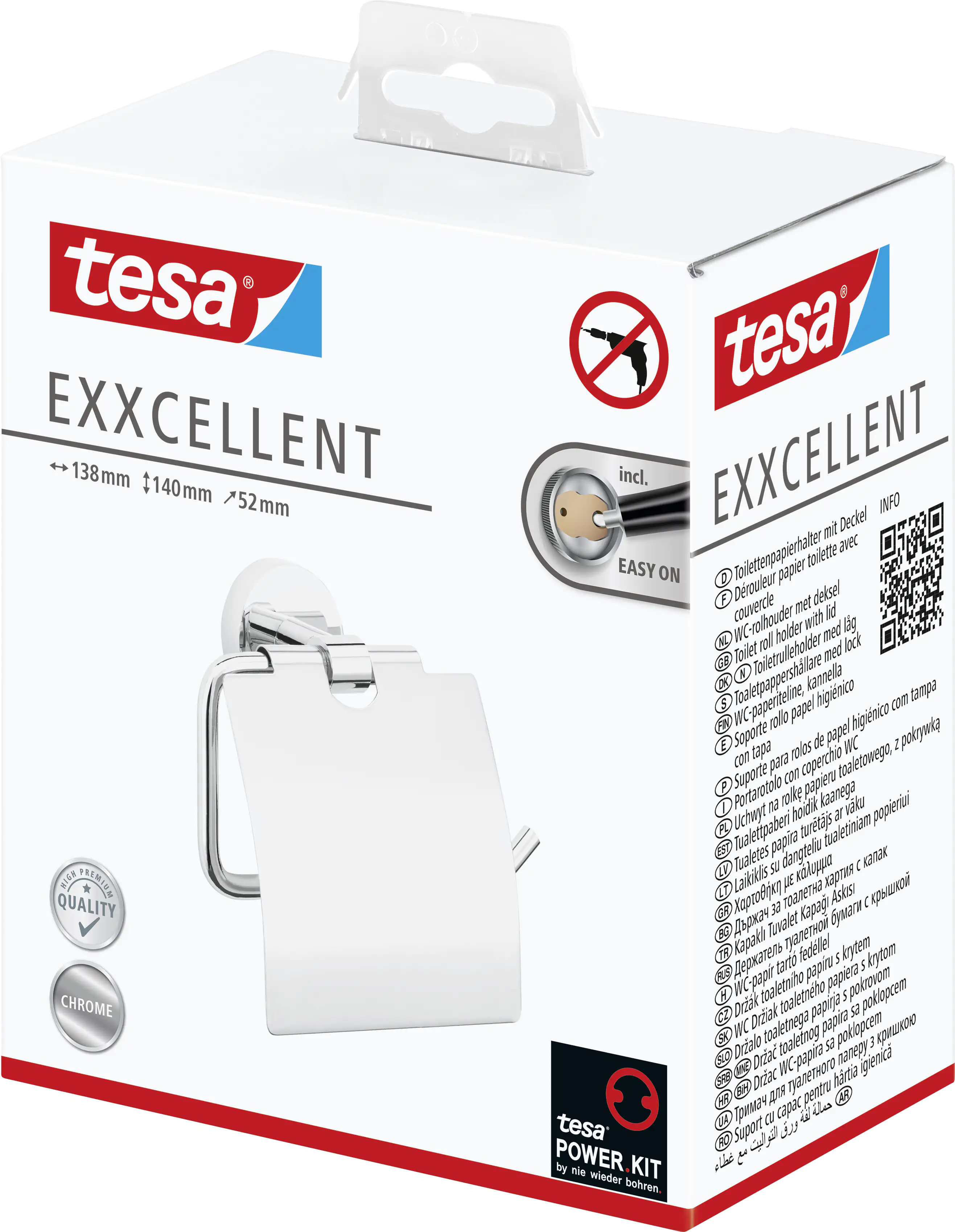 tesa Papierrollenhalter mit Deckel Exxcellent tesa Papierrollenhalter mit Deckel Exxcellent