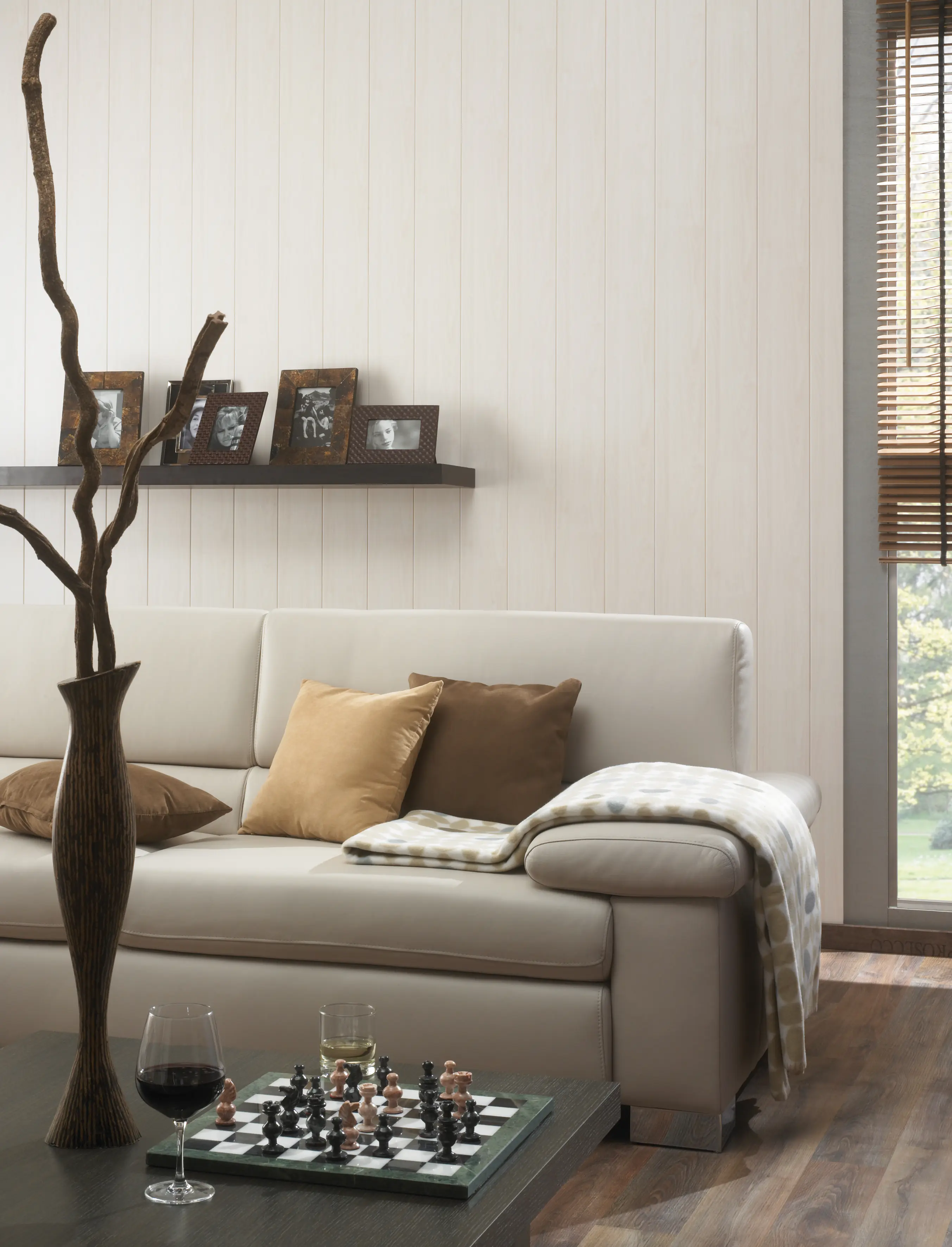 Kronoflooring Wandpaneele Holz Birnbaum weiß-beige 130 x 20,2 x 1 cm