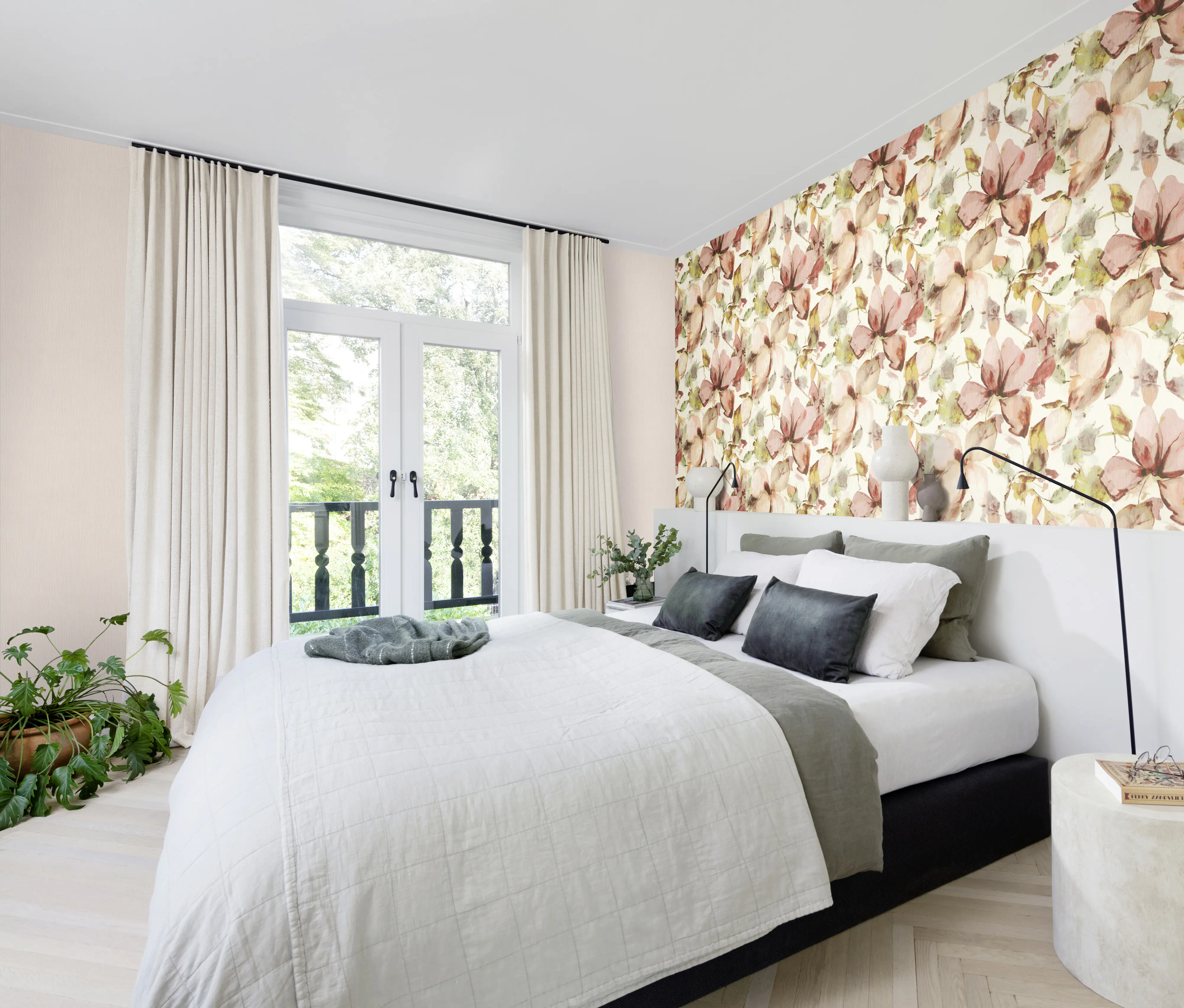 Rasch Vliestapete Aquarellblüten Florentine IV bunt 10,05 x 0,53 m 