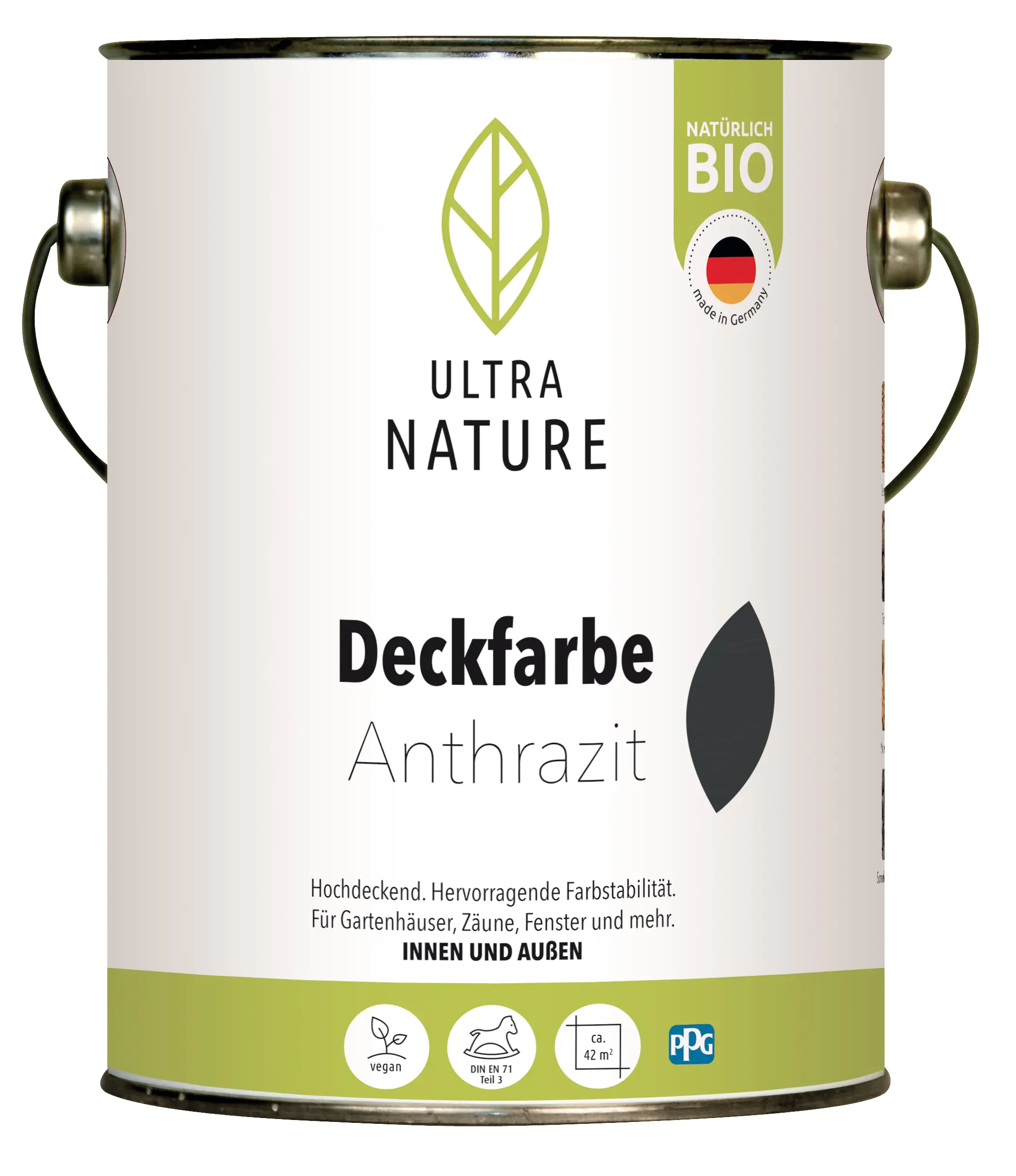 Ultra Nature Deckfarbe 2,5 L anthrazit