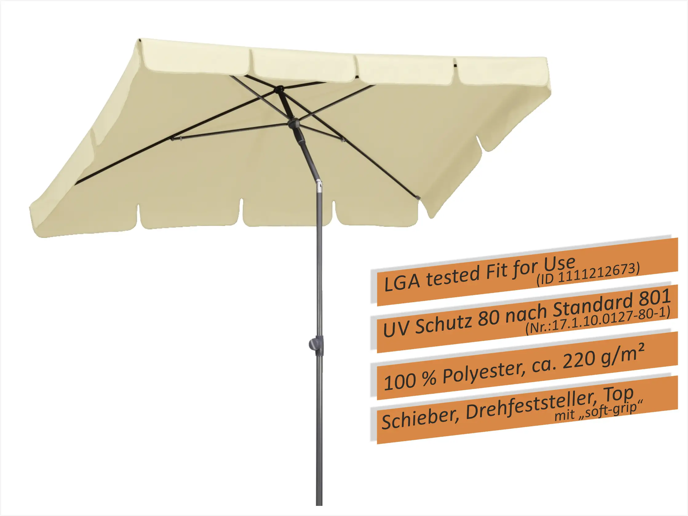 4000570755023_2316255 Schneider Sonnenschirm Aquila natur 225 x 120 cm