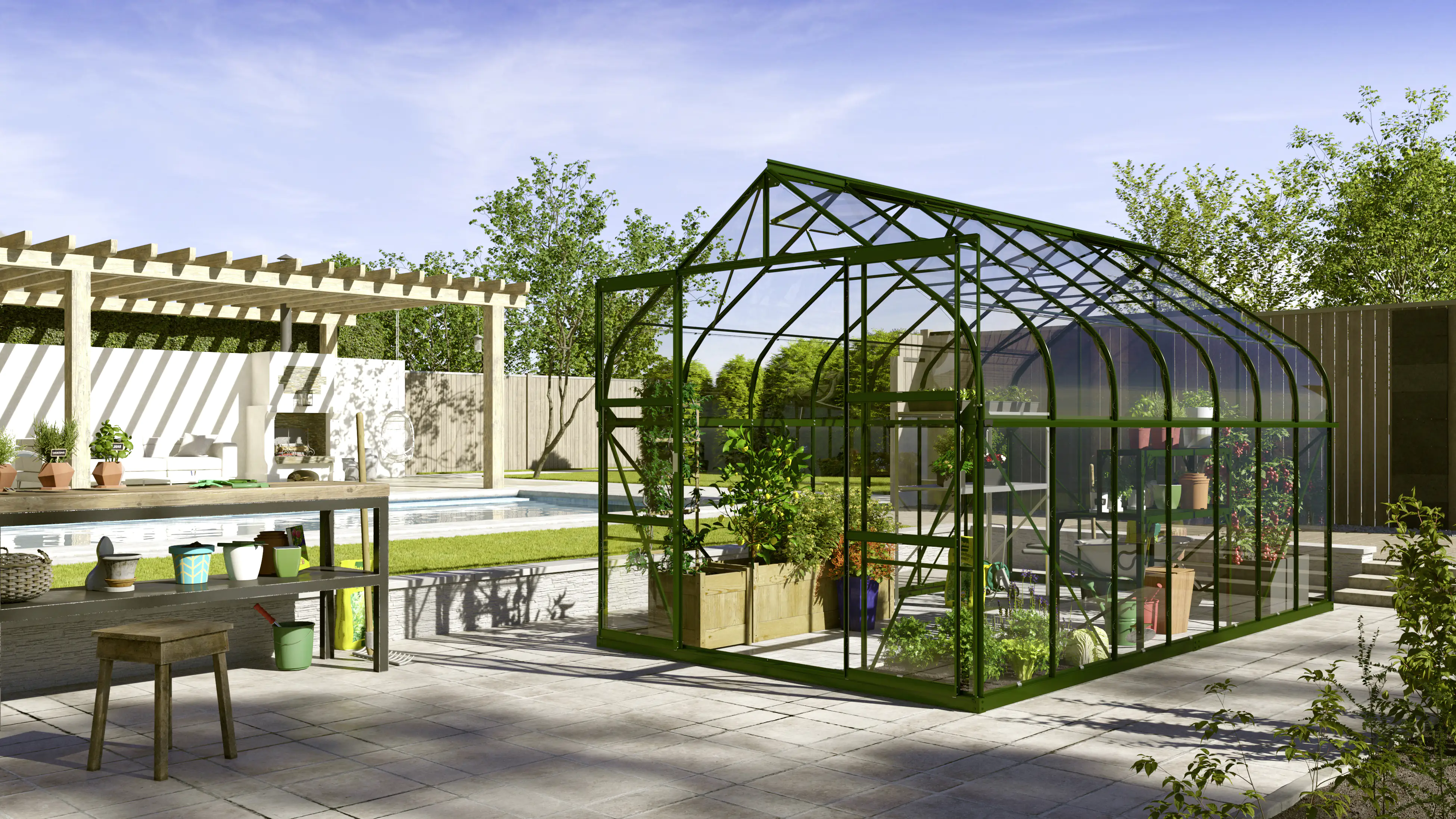 Vitavia Gewächshaus Dione 11500 264 x 445 cm 3 mm Sicherheitsglas