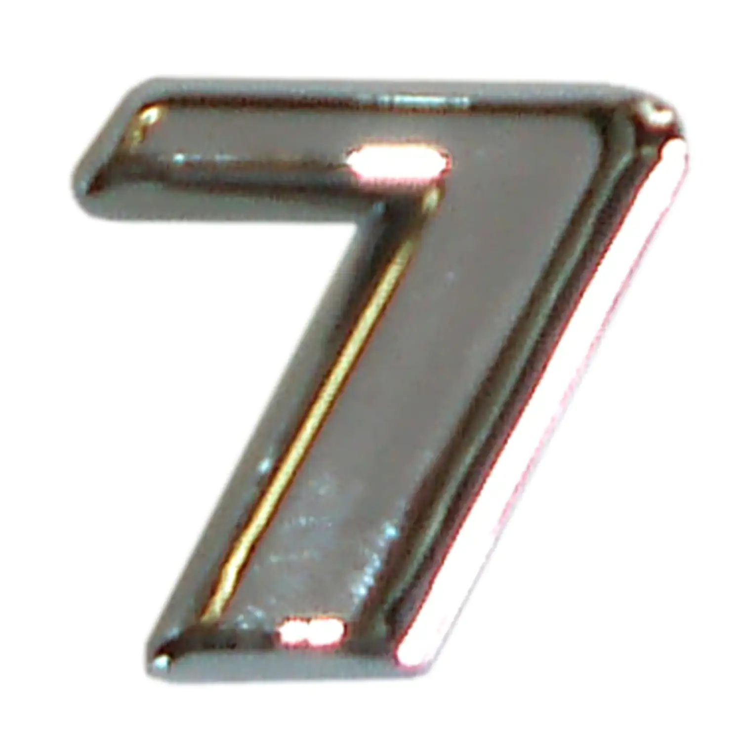 Hermann Schütz 3D-Relief-Chrome-Zahl 7 25x35mm