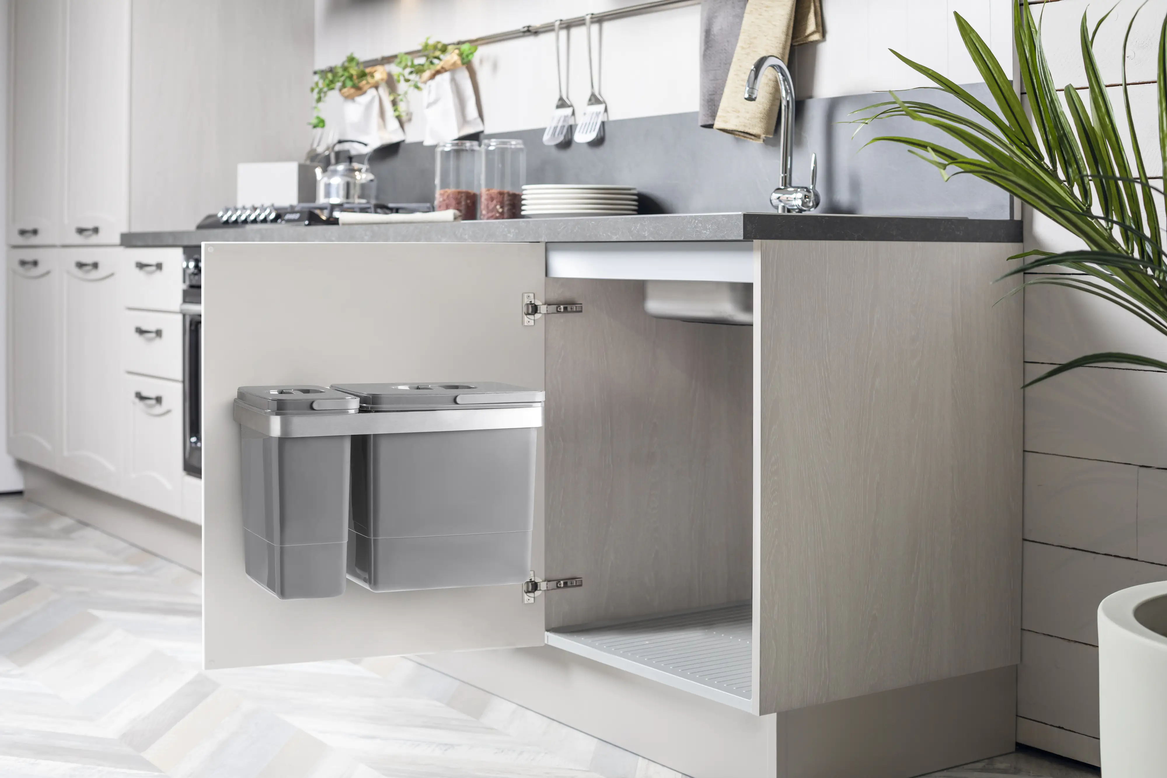 Trendline Einbaumülleimer Belt 2-teilig 7 L, 15 L