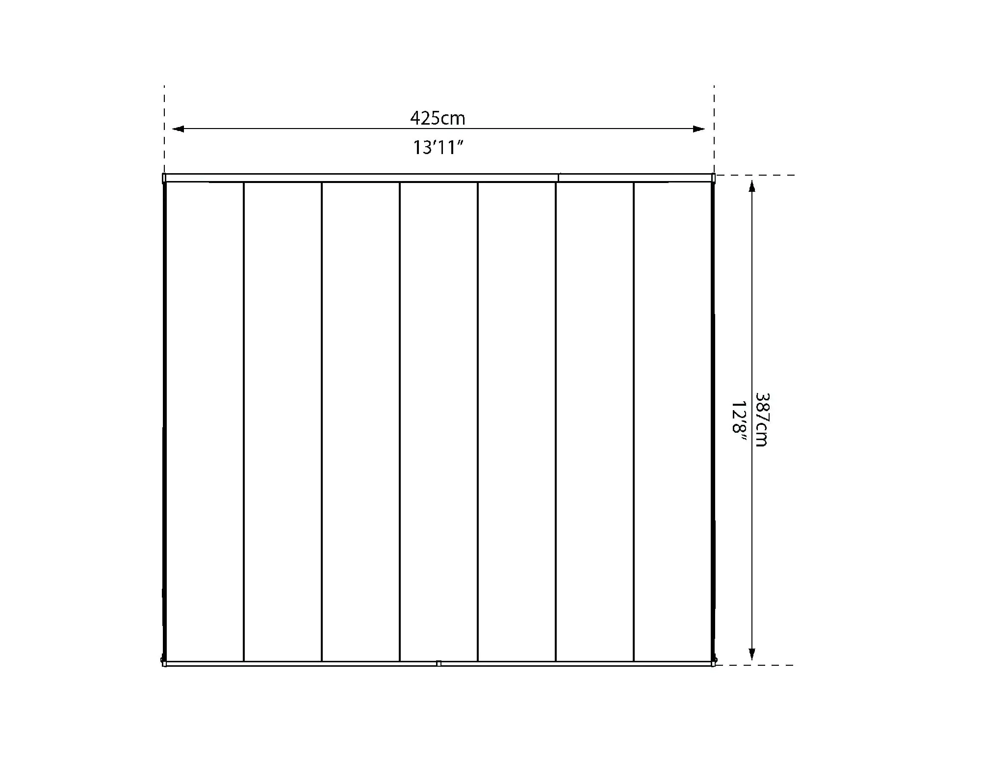 Canopia Terrassenüberdachung Feria 400 x 420 cm anthrazit