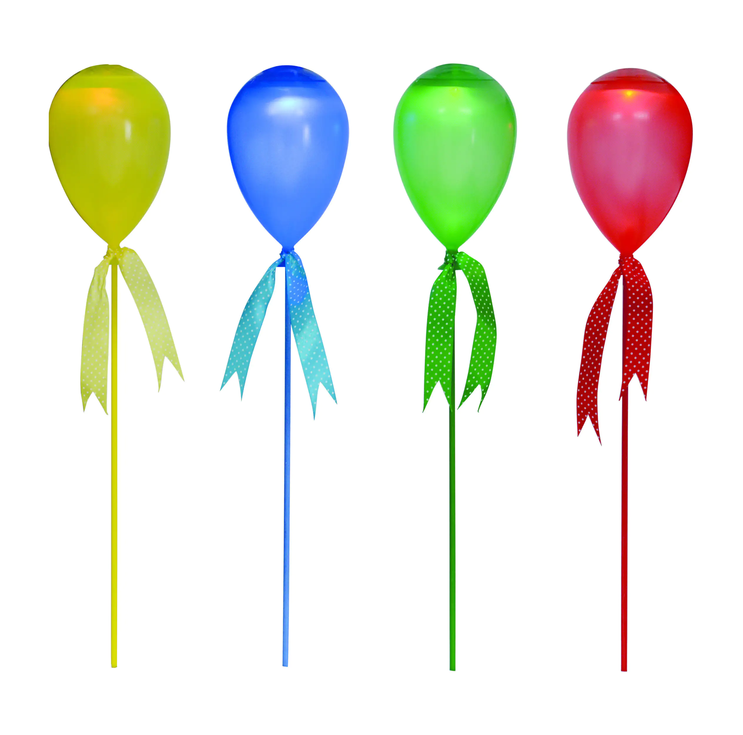 Light & More LED Solar-Ballons bunt 12 cm 4 Stück