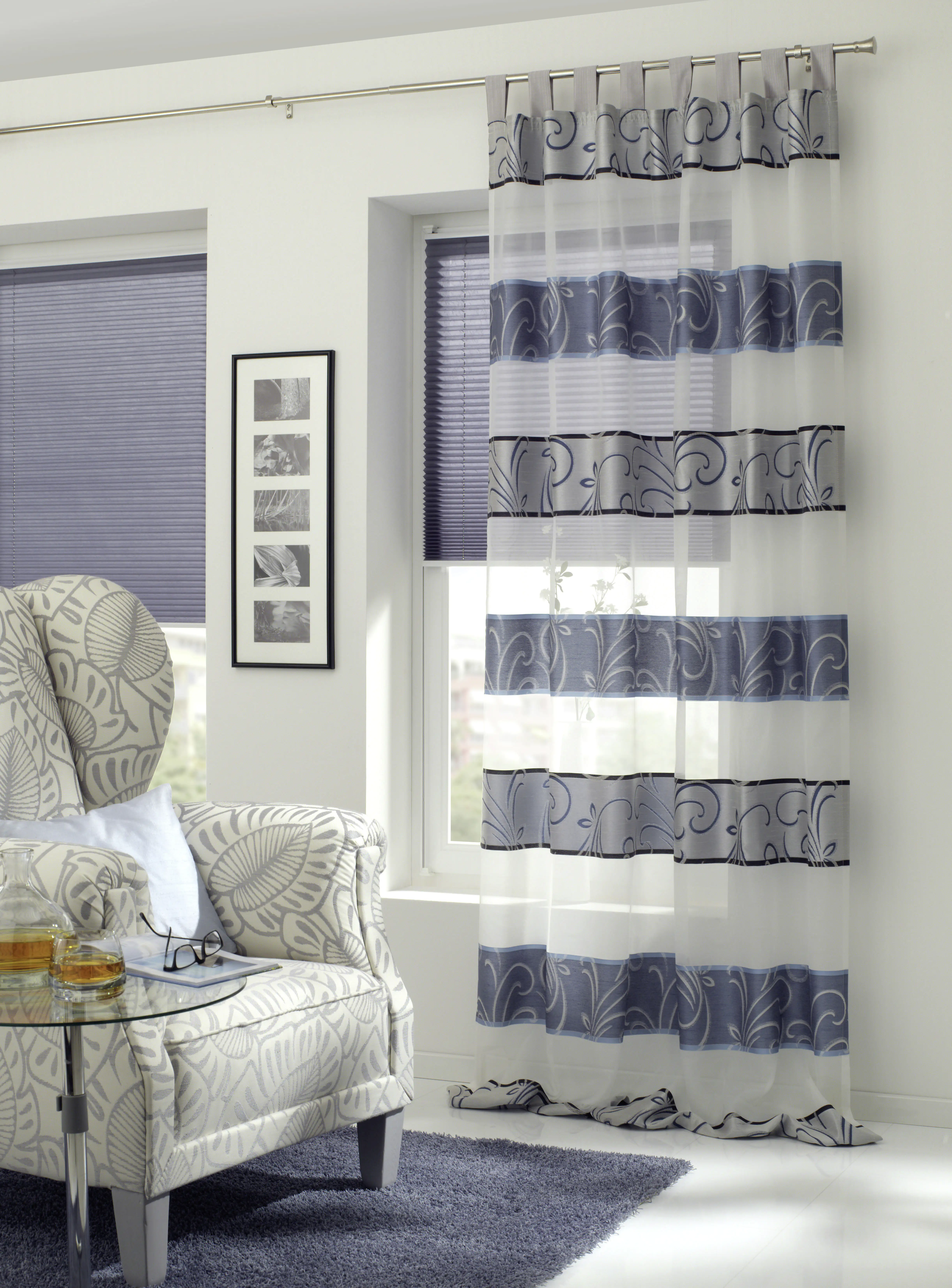 Gardinia Stilgarnitur Konus Ø 16/19 mm, edelstahl-optik, 120 - 210 cm