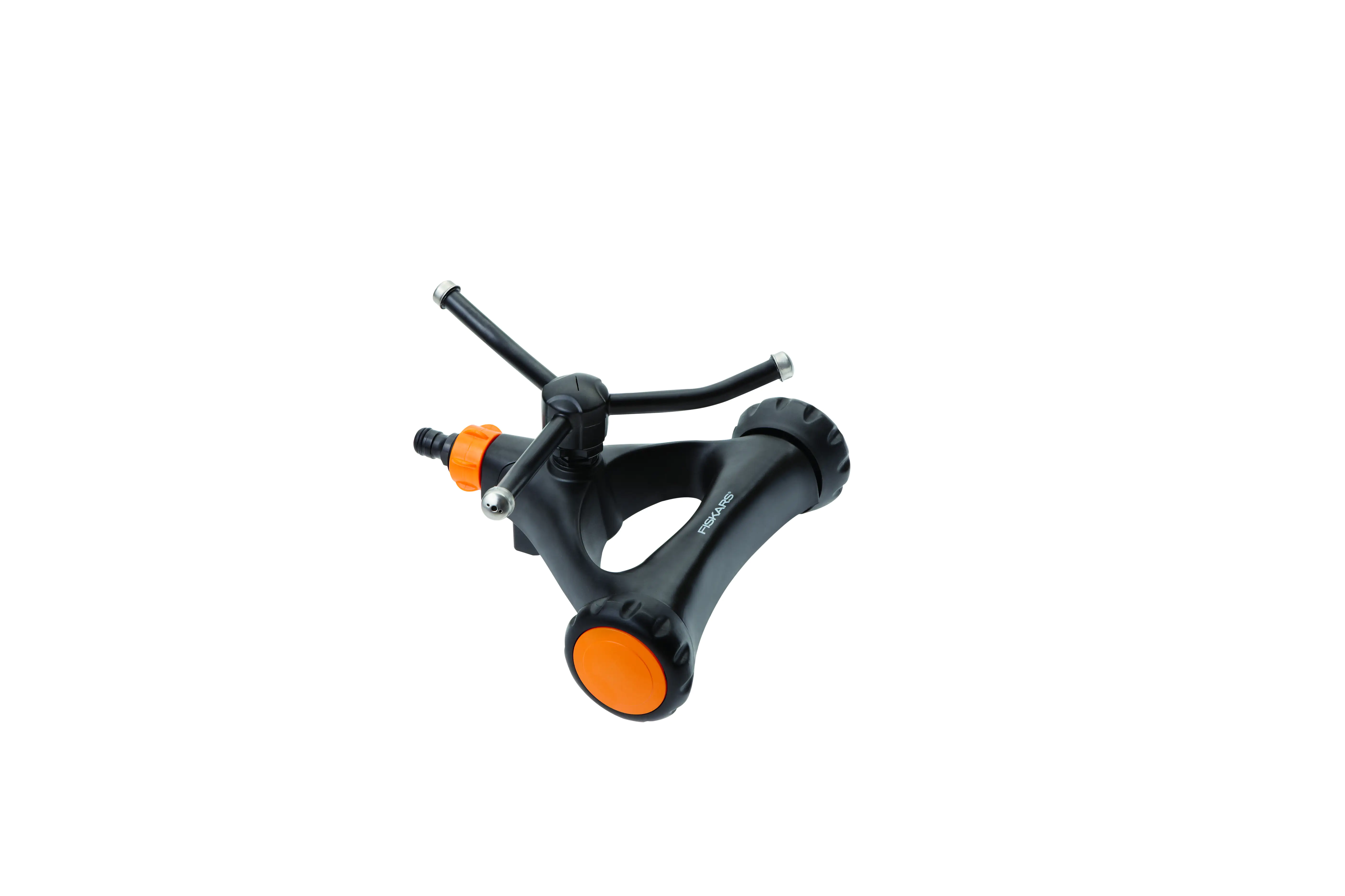Fiskars Wirbelsprinkler S orange/schwarz Metall mit Rädern