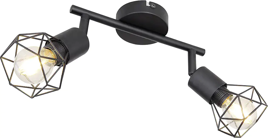 Globo 2er Spot Xara l schwarz 22 x 8 cm E14, max.40 W Globo 2er Spot Xara l schwarz 22 x 8 cm E14, max.40 W
