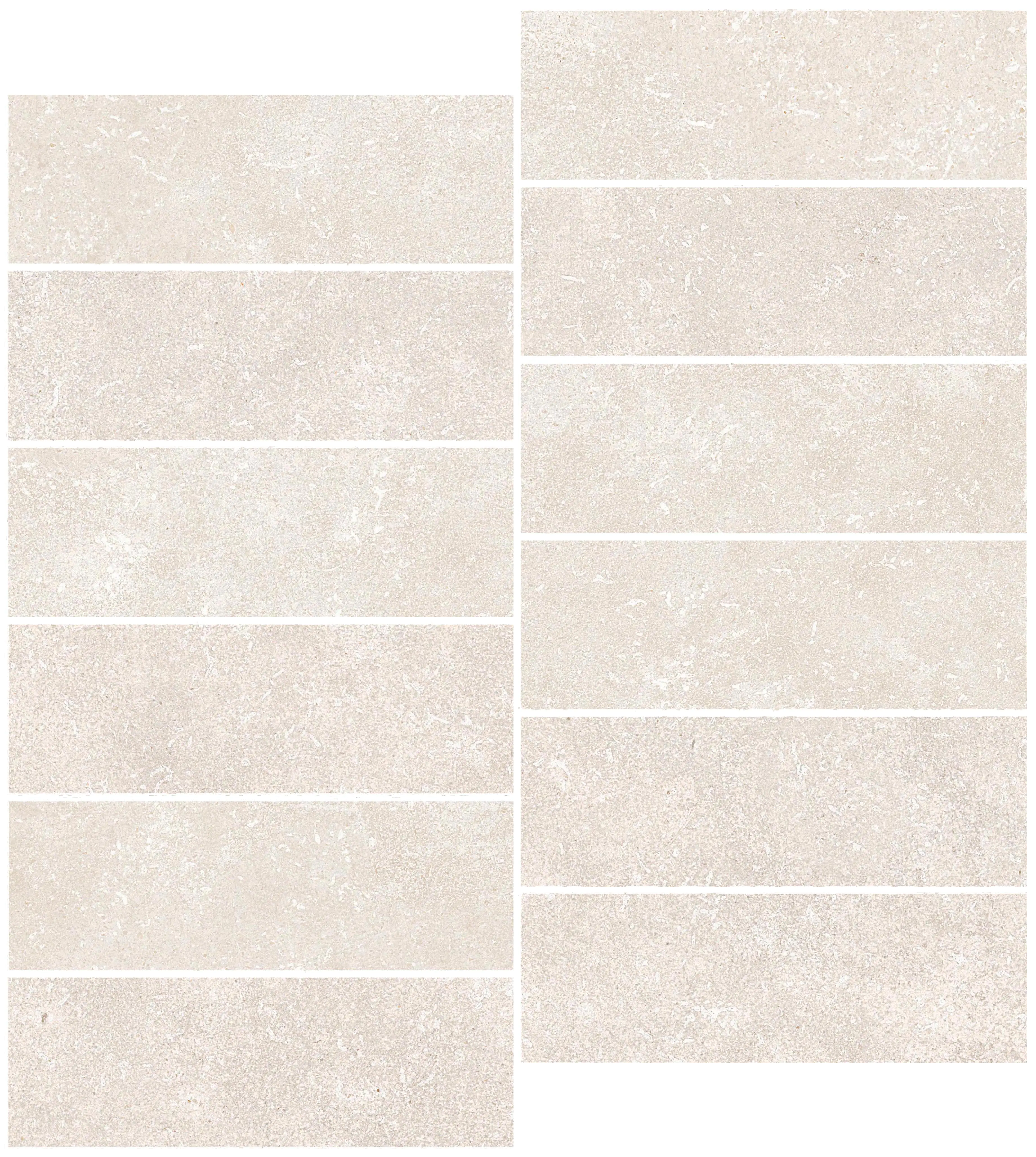 8698109669857 Mosaikfliese Stone 30 x 30 cm elfenbein Steinmaß: ca. 15 x 5 cm