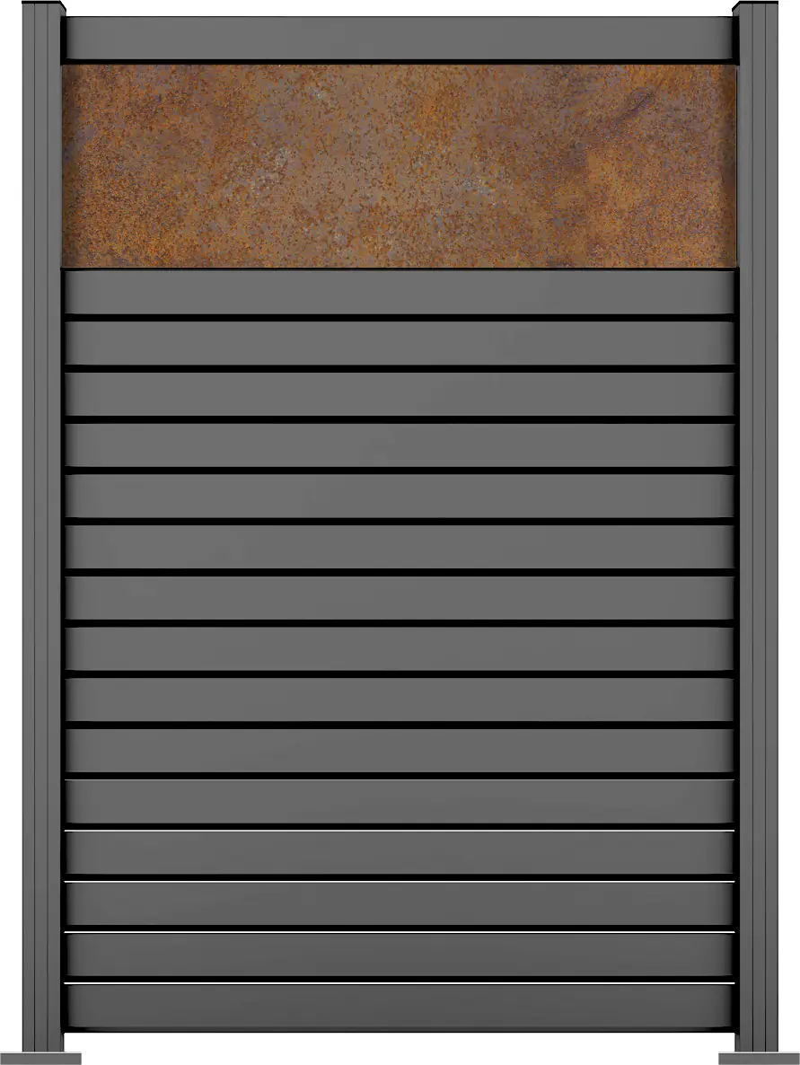 Ambiente Alu-Zaun Grundset Rhombus MINI 187 x 124,2 cm grau Ambiente Alu-Zaun Grundset Rhombus MINI 187 x 124,2 cm grau