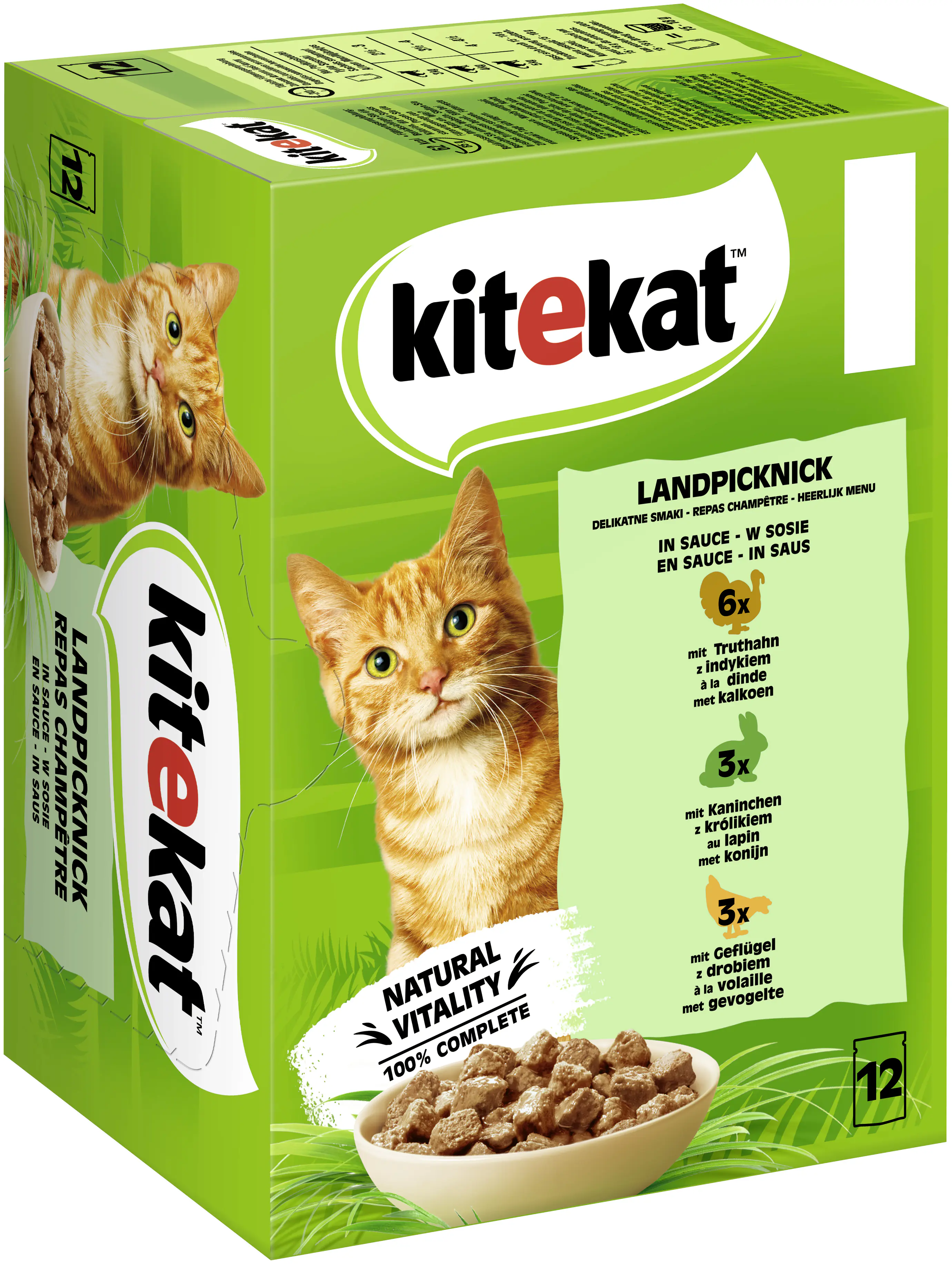 Kitekat Landpicknick in Sauce Multipack 12x85 g
