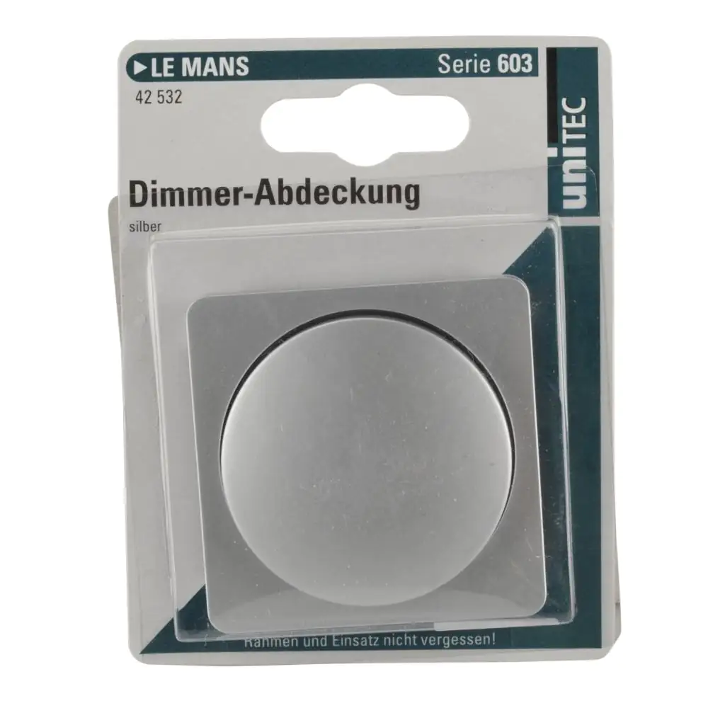Unitec Dimmerabdeckung LeMans Serie 603 silber