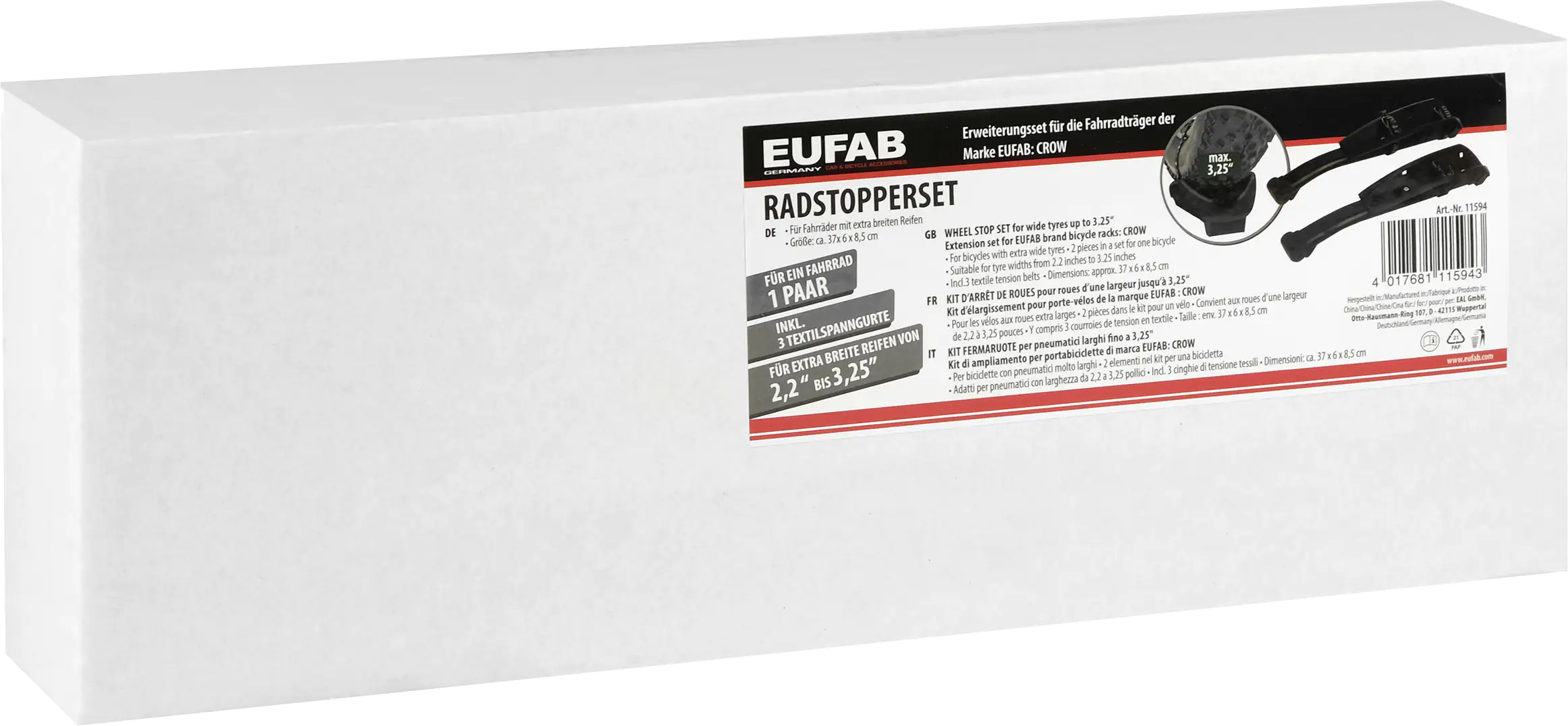 EUFAB Radschienen für breite Reifen für alle CROW Modelle