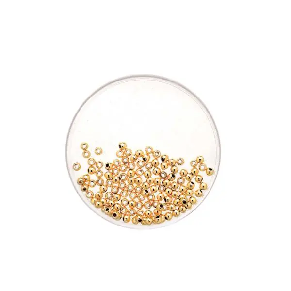 Metallic-Glorex Perle 10 mm 10 Stück, goldfarben