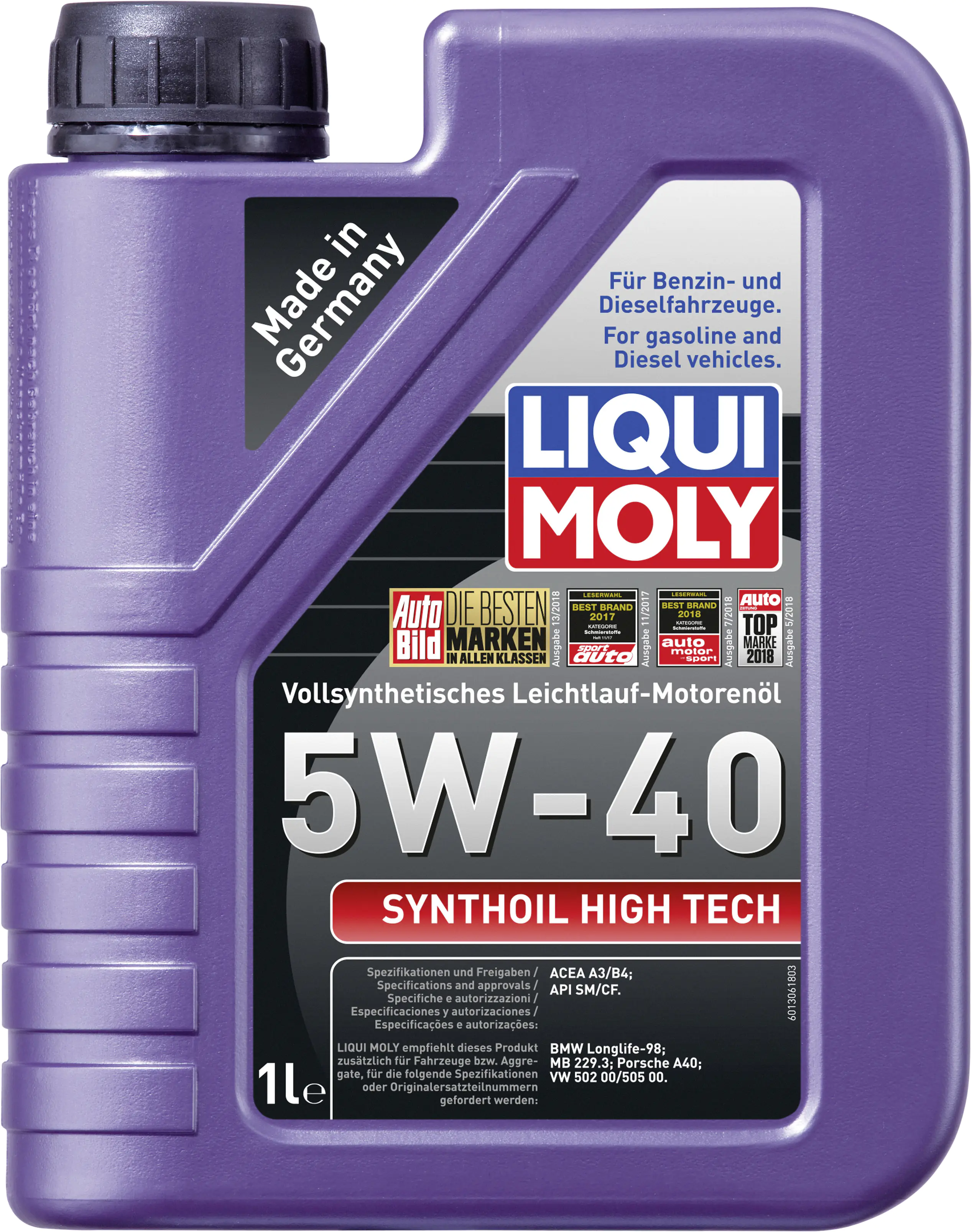 Liqui Moly Motoröl Synthoil High Tech 5W-40 1 L