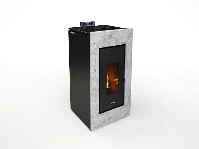 FreePoint Pelletofen VEGA Stahl 10,5 kW schwarz-naturstein FreePoint Pelletofen VEGA Stahl 10,5 kW schwarz-naturstein