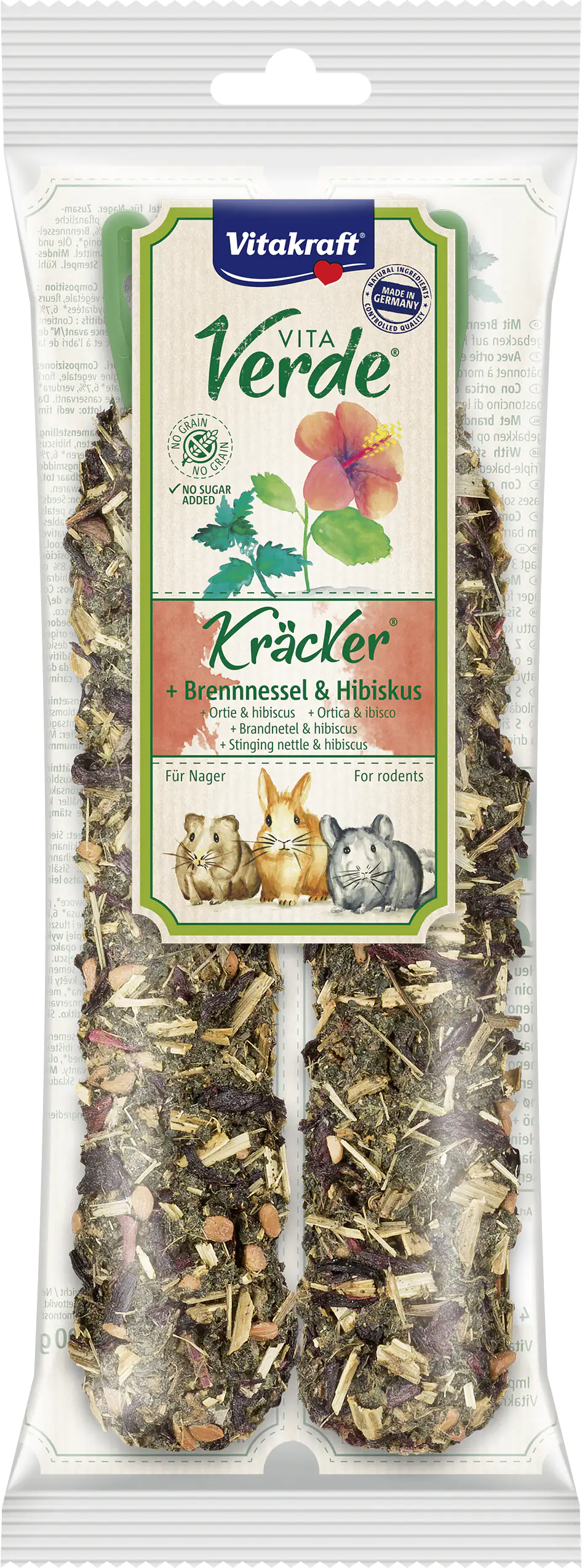 Vitakraft VitaVerde®Kräcker Brennessel/Hibi 2 Stück / 80 g Vitakraft VitaVerde®Kräcker Brennessel/Hibi 2 Stück / 80 g