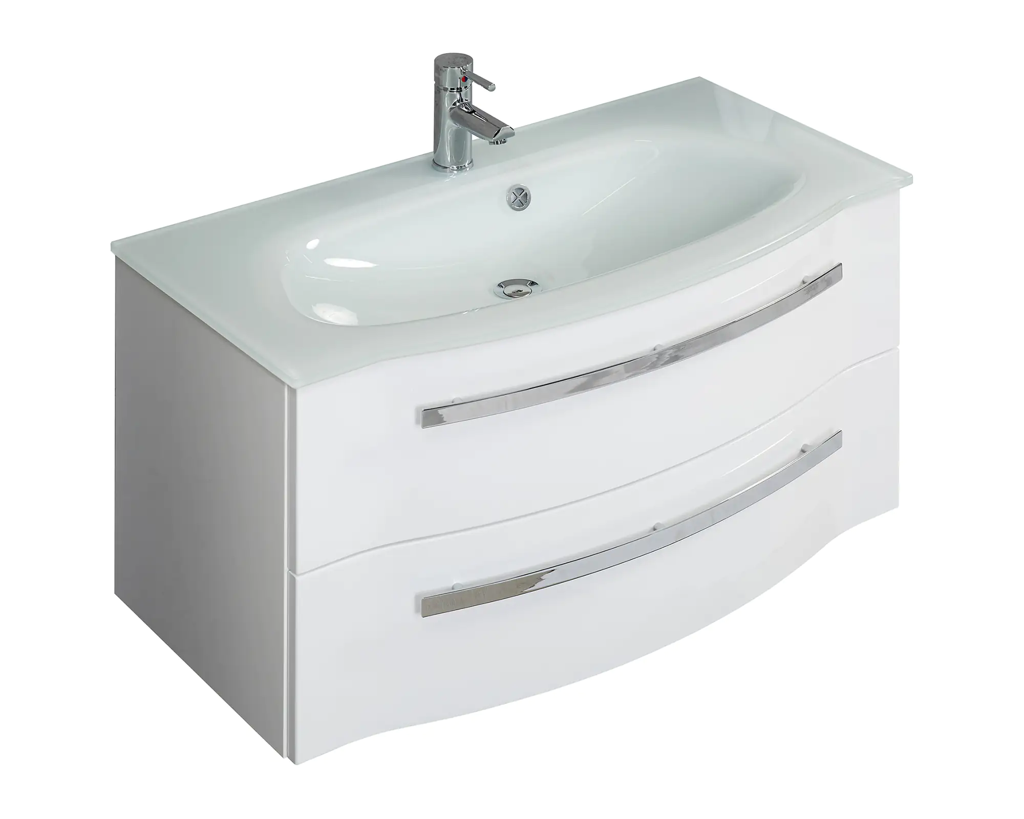 Pelipal Waschtischunterschrank Fokus 4005 mit Glaswaschtisch, Breite 92 cm