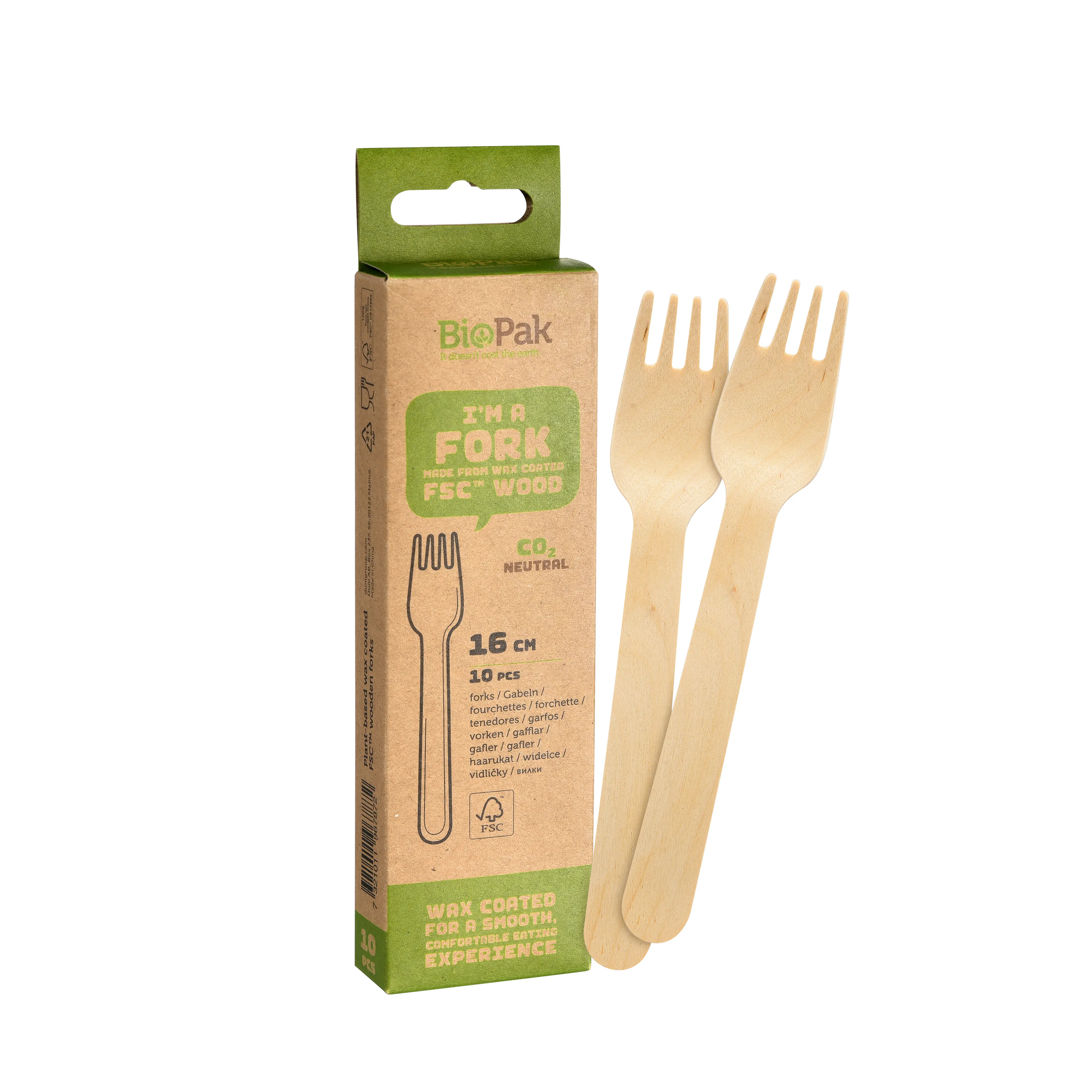Biopak Holzgabeln 16 cm - 10 Stk. Biopak Holzgabeln 16 cm - 10 Stk.