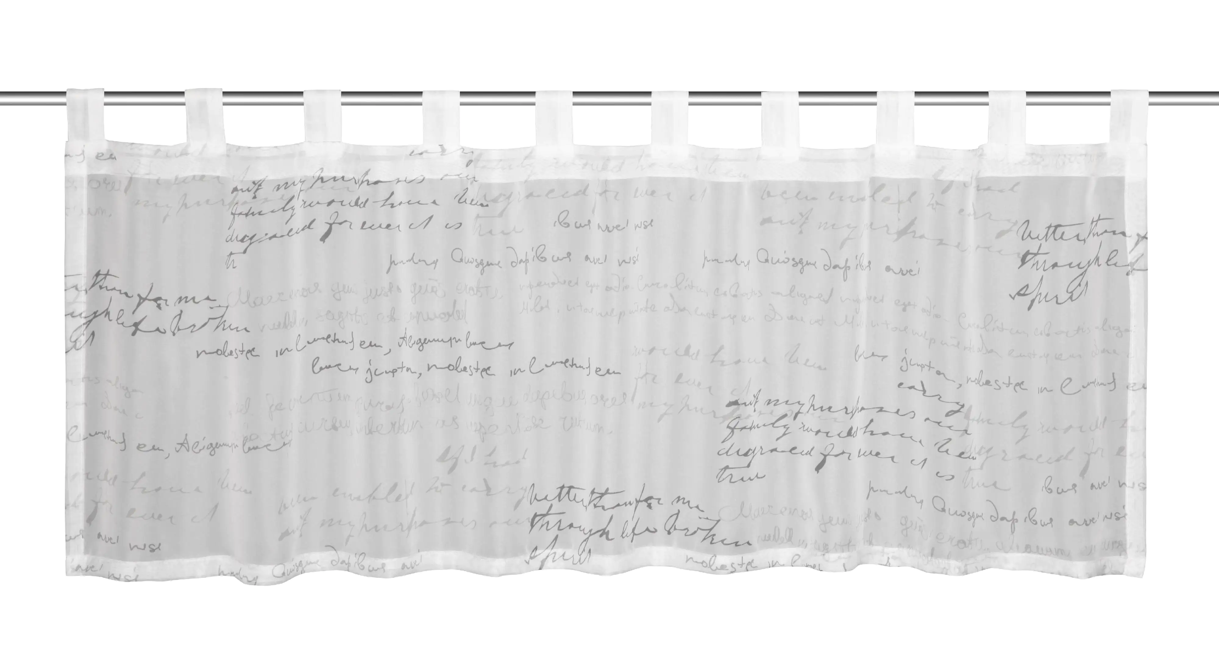 Neusser Collection Schlaufenpanneau Judit weiß-grau, 45 x 135 cm