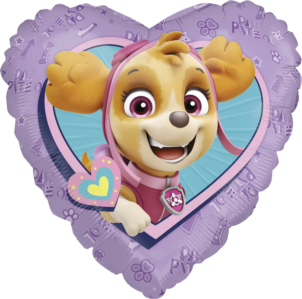 Folienballon Paw Patrol Skye Herz 45 cm Folienballon Paw Patrol Skye Herz 45 cm