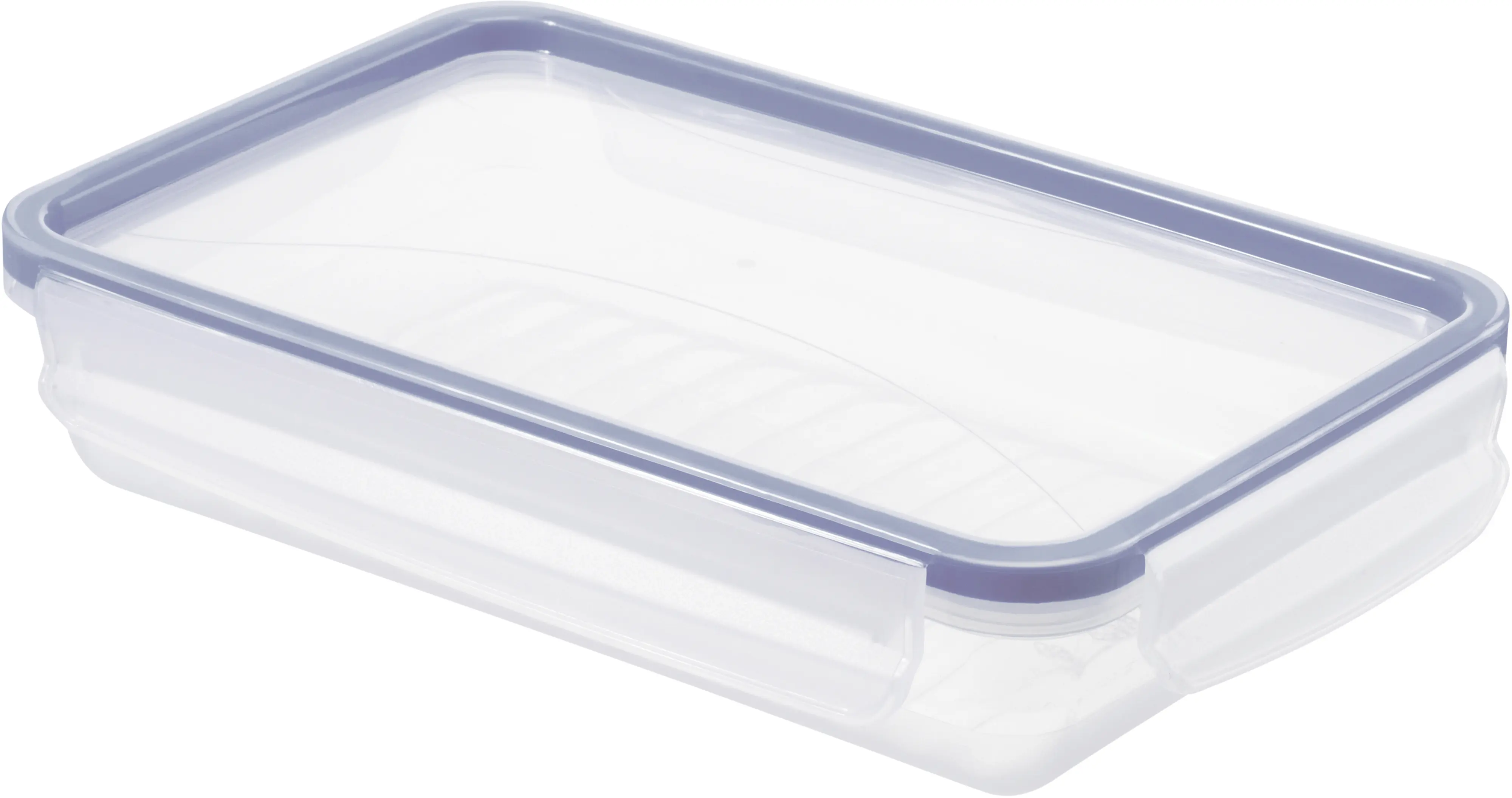 Rotho Kühlschrankdose Click & Lock, 1 l flach horizon blau