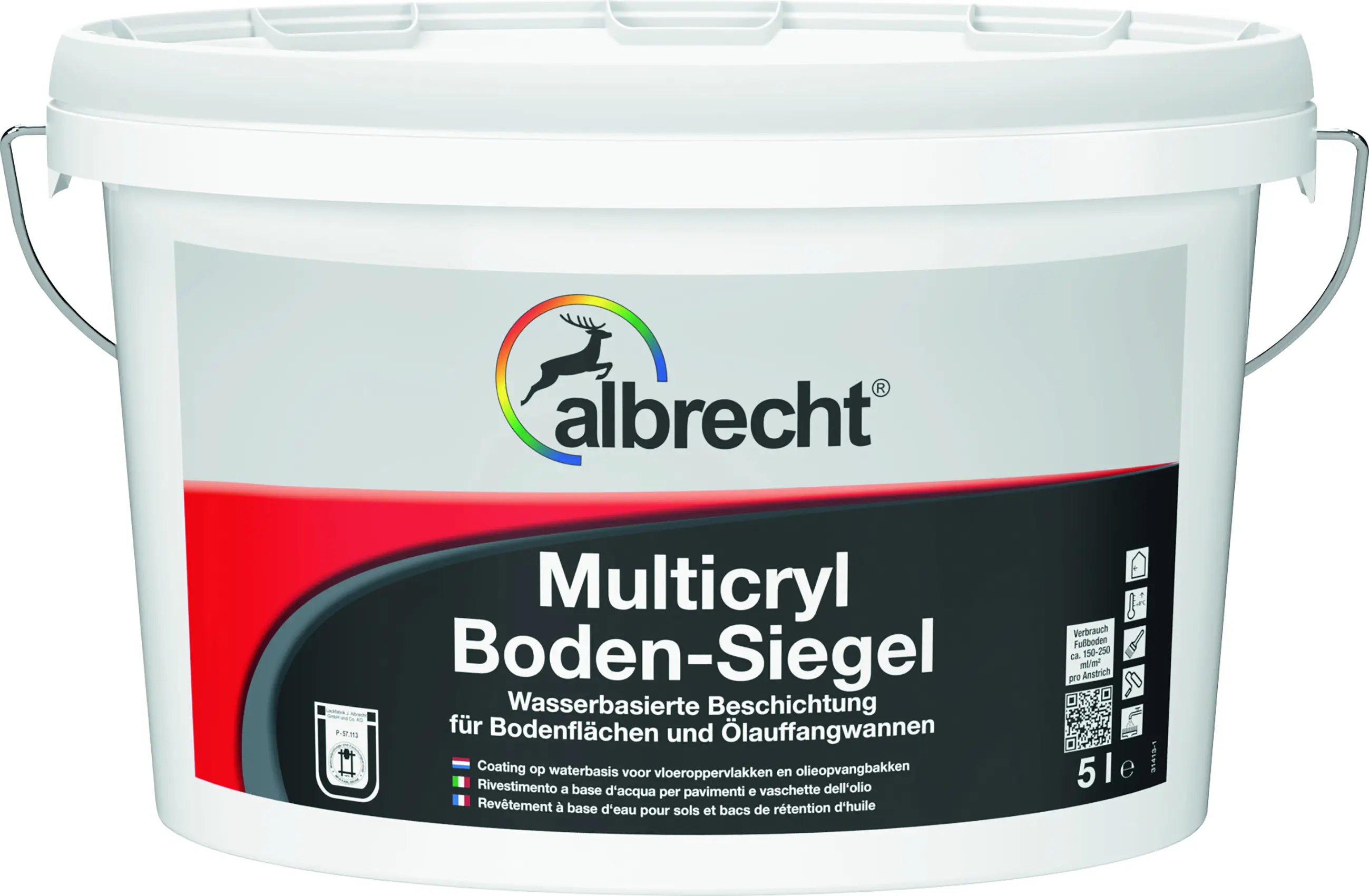 Albrecht  Multicryl Boden-Siegel Ölstopp 5 L silbergrau