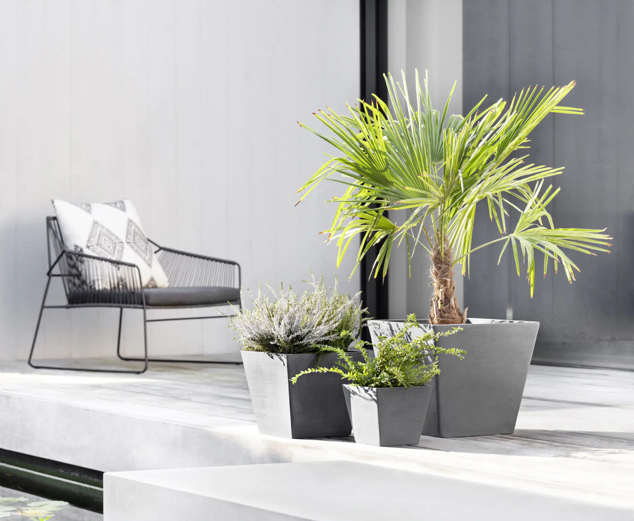 Ecopots Pflanztopf Rotterdam 30 x 30 x 26 cm grau Ecopots Pflanztopf Rotterdam 30 x 30 x 26 cm grau