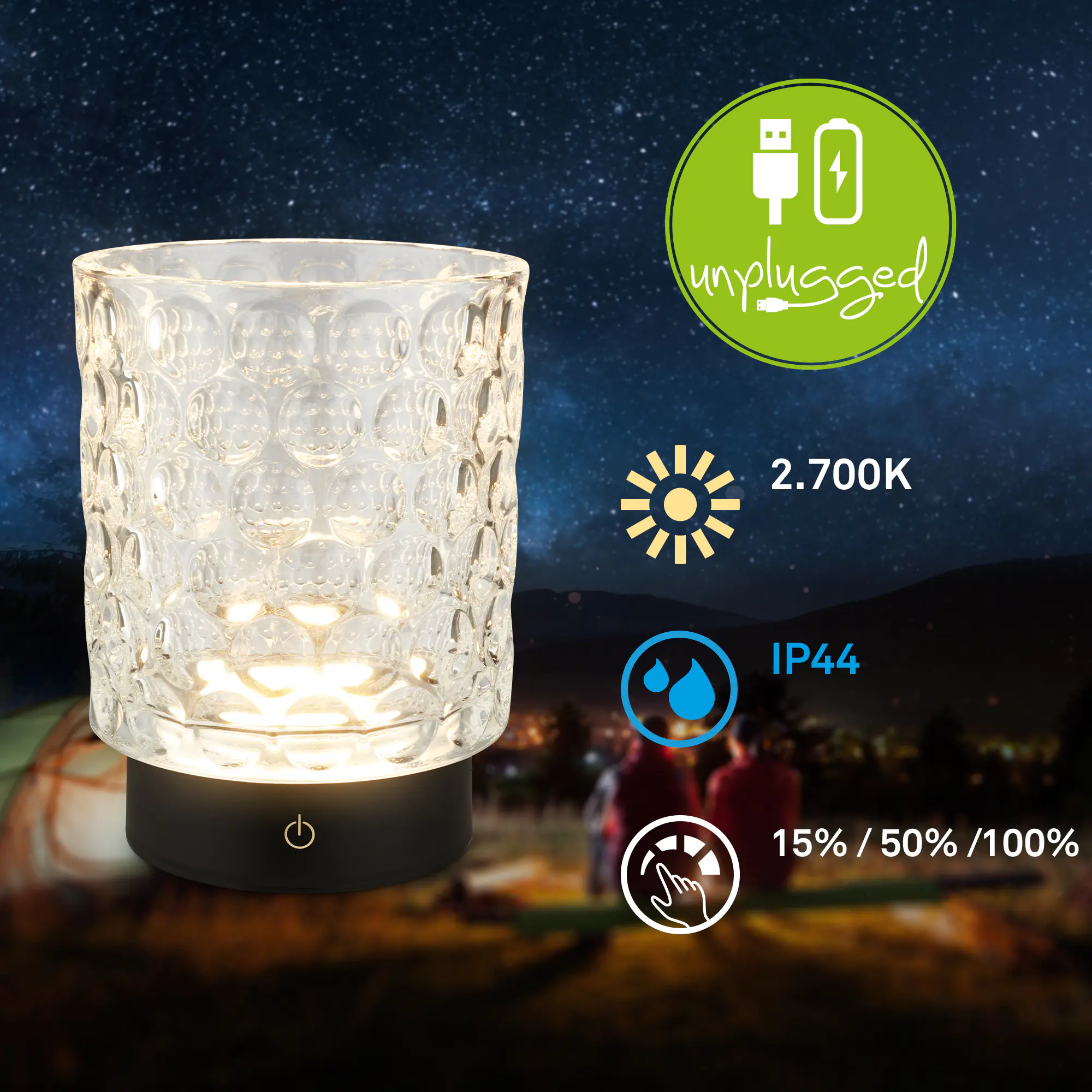 Briloner LED Akku-Tischleuchte Sunora weiß 15 cm warmweiß dimmbar Briloner LED Akku-Tischleuchte Sunora weiß 15 cm warmweiß dimmbar