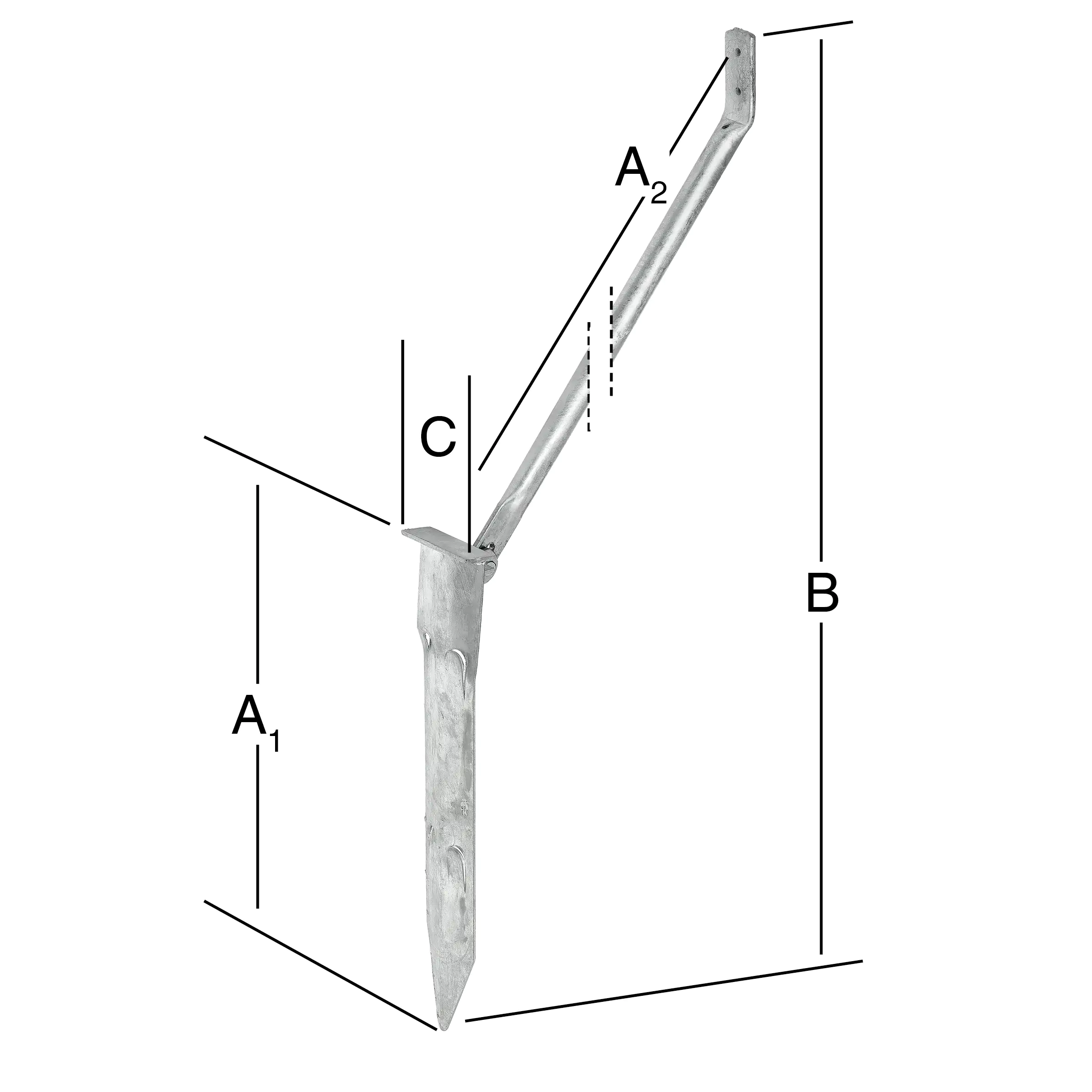 Vormann Sturmanker feuerverzinkt 130 cm