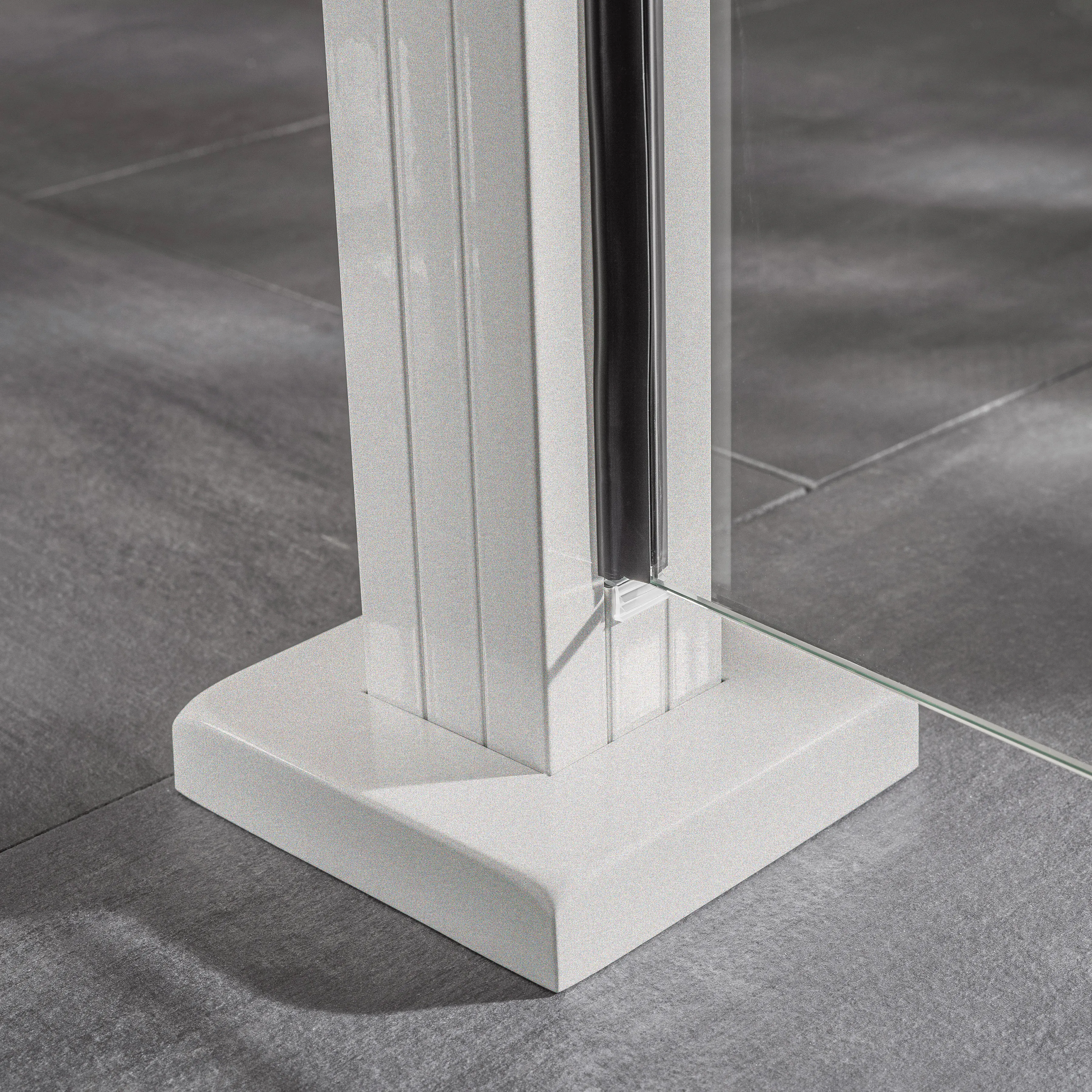 Ambiente Glaszaun Erweiterungsset Klarglas mit Siebdruck 187 x 55,7 cm weiß Ambiente Glaszaun Erweiterungsset Klarglas mit Siebdruck 187 x 55,7 cm weiß