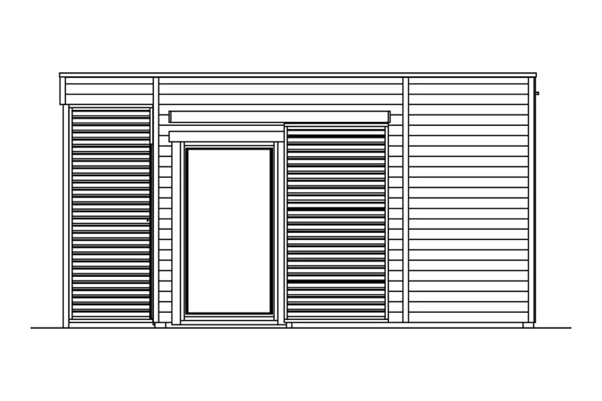 SKAN HOLZ Gartenhaus Tokio 4 402 x 402 cm natur mit Fußboden, doppelschalig