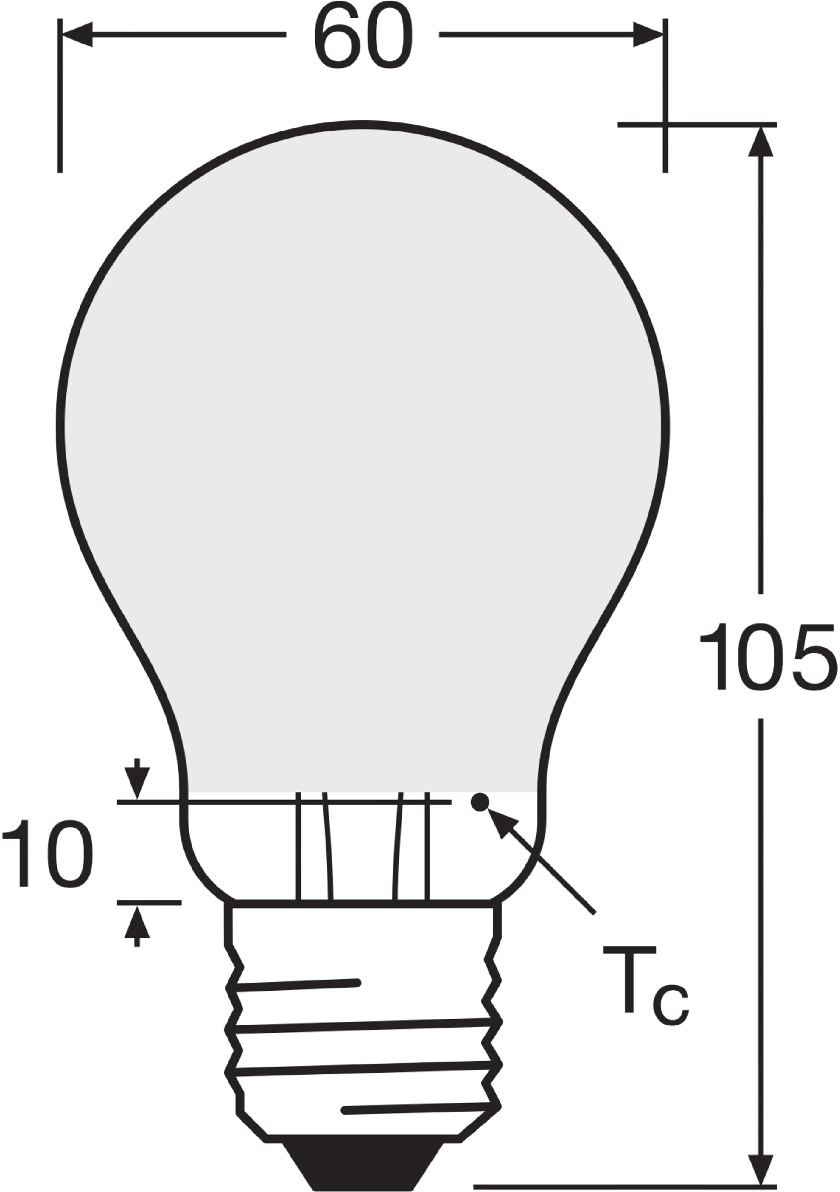 Osram Osram LED Leuchtmittel Klassik A60 E27 6,5 W warmweiß weiß matt 6er Pack