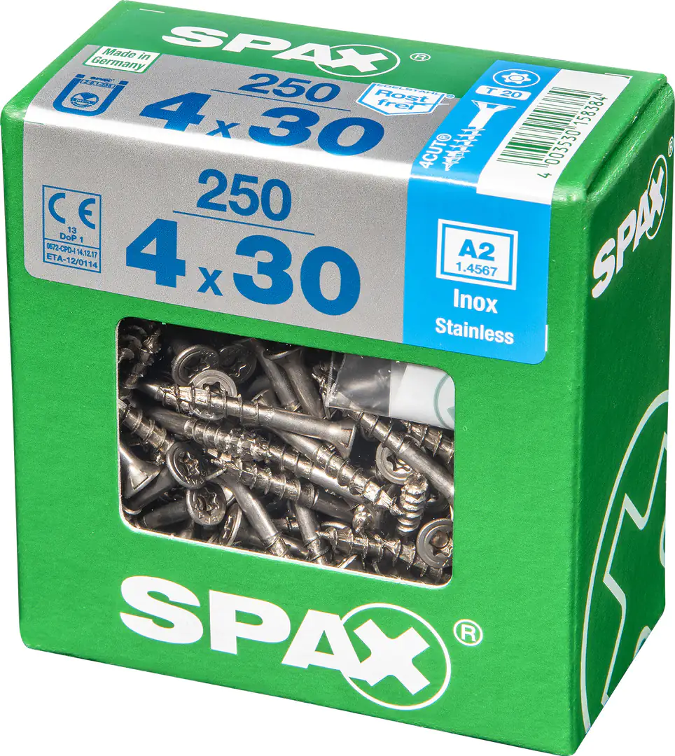 Spax Universalschrauben 4.0 x 30 mm TX 20 - 250 Stk.
