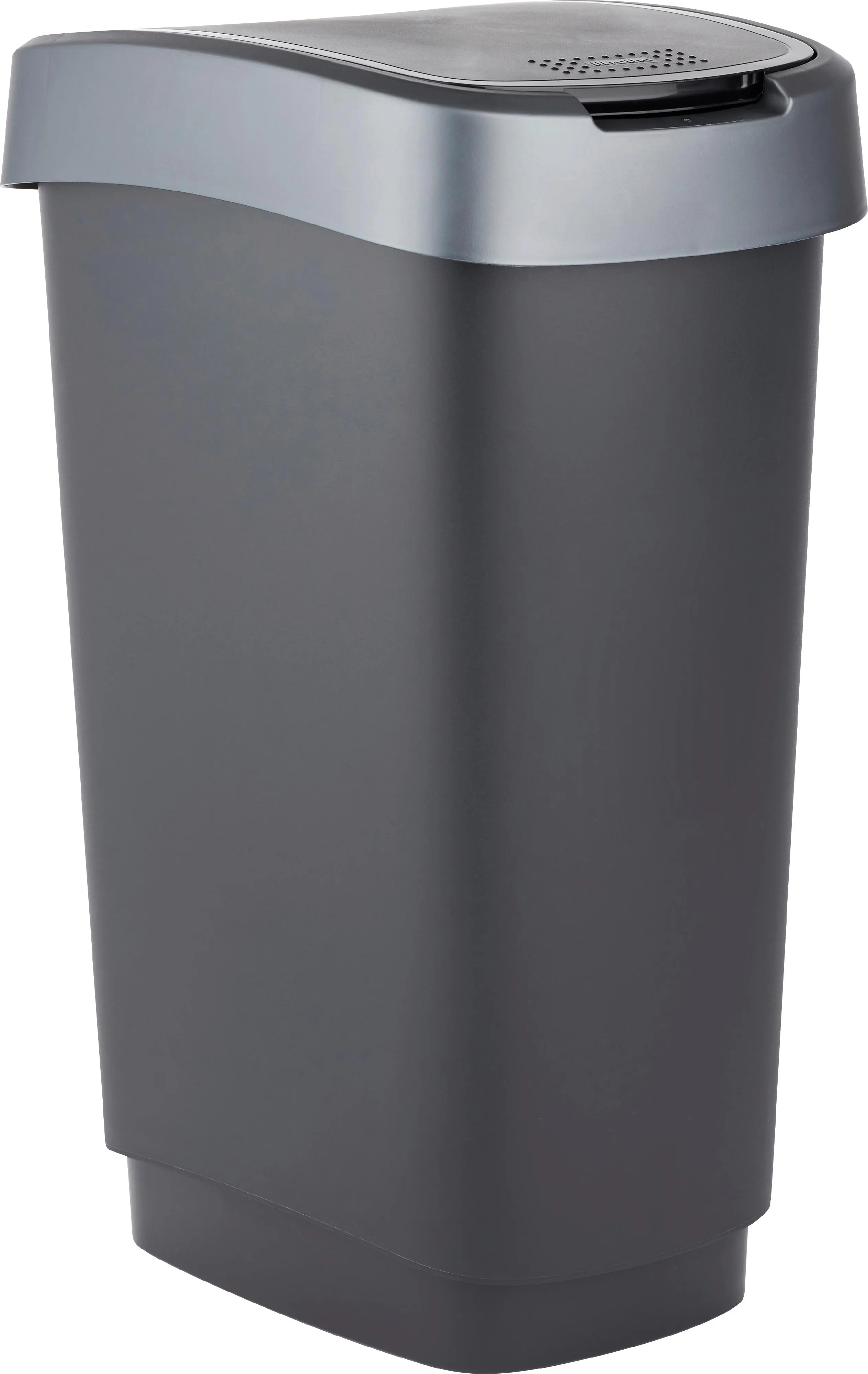 Rotho Swingeimer Twist 50 L schwarz silber Rotho Swingeimer Twist 50 L schwarz silber