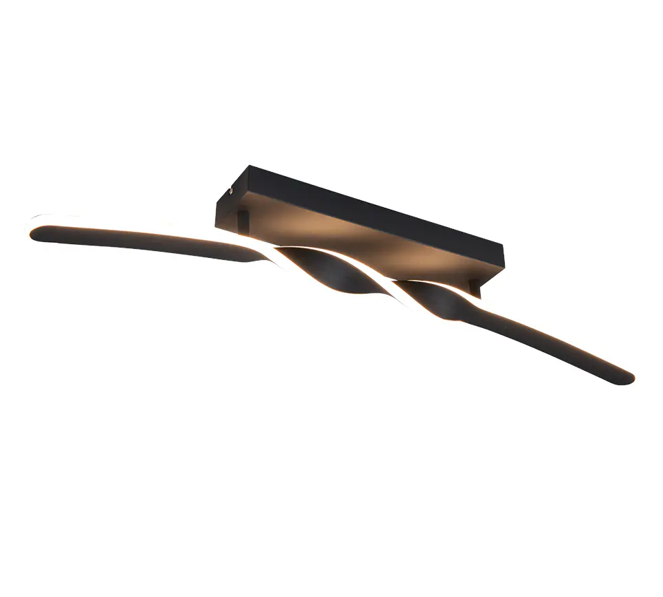 Reality LED Deckenleuchte Ginko 18W schwarz Metall warmweiß