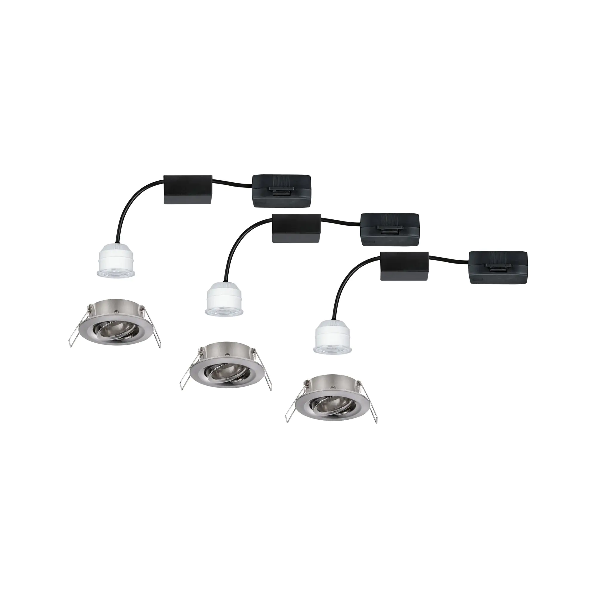 4000870929735_7 Paulmann Einbauleuchten Set Nove mini Plus Coin Eisen schwenkbar dimmbar