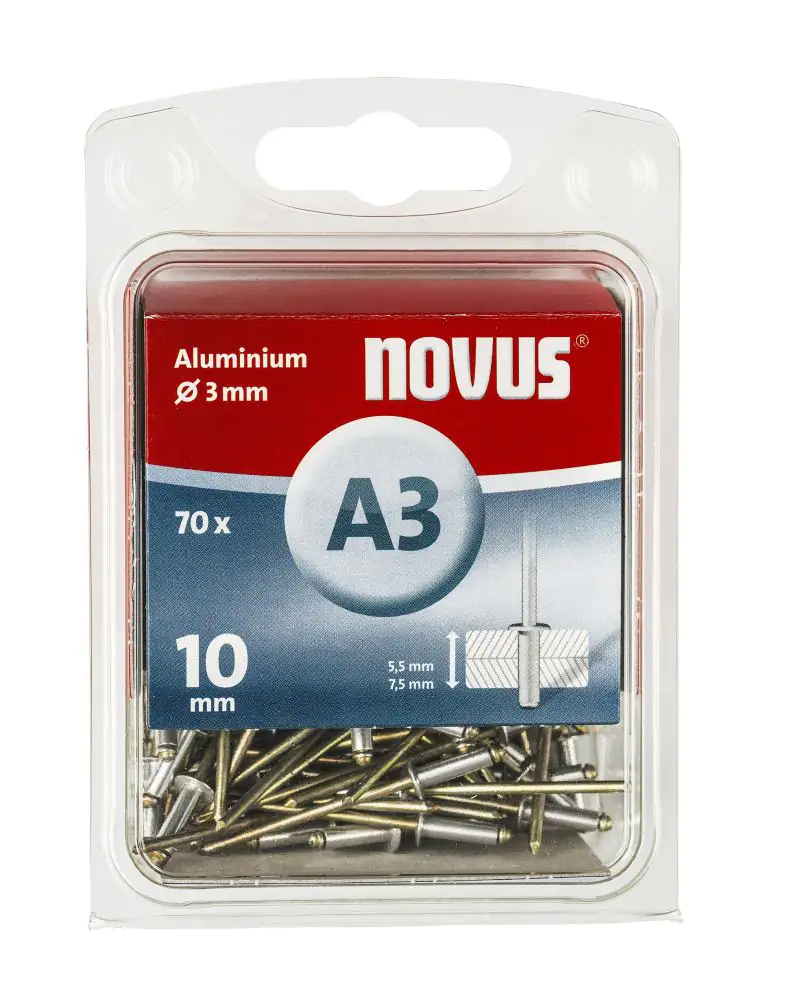 Novus Blindnieten Typ A3/10 Aluminium 70 Stück