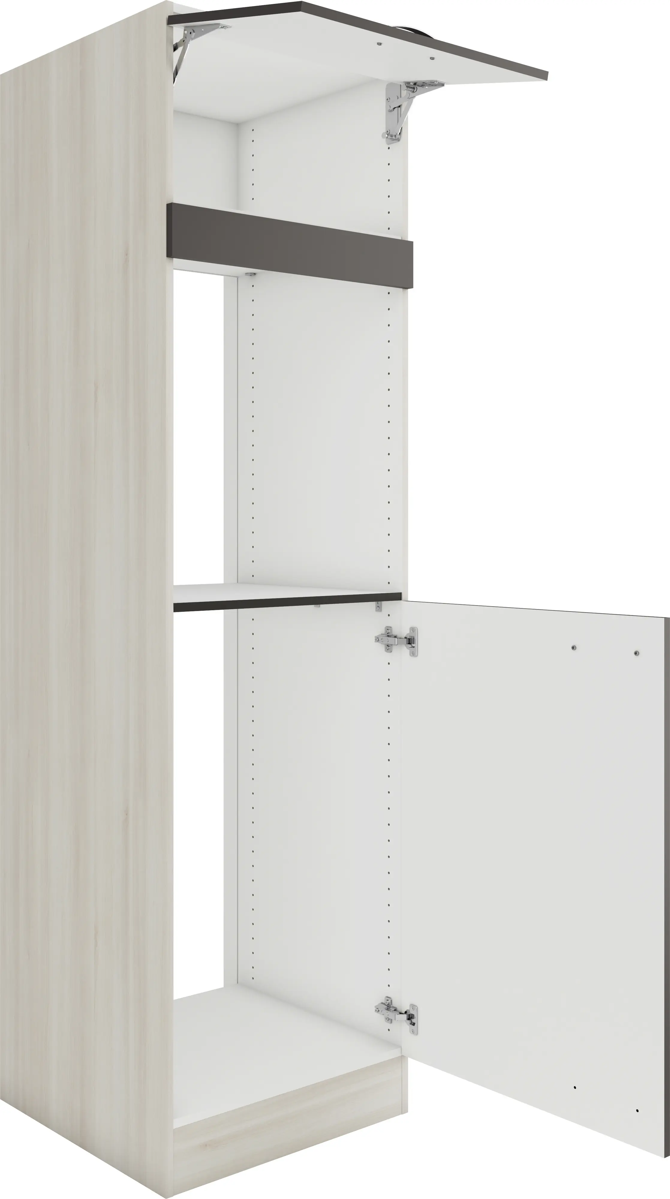 Optifit Hochschrank Faro 220 anthrazit/akazie 60 cm