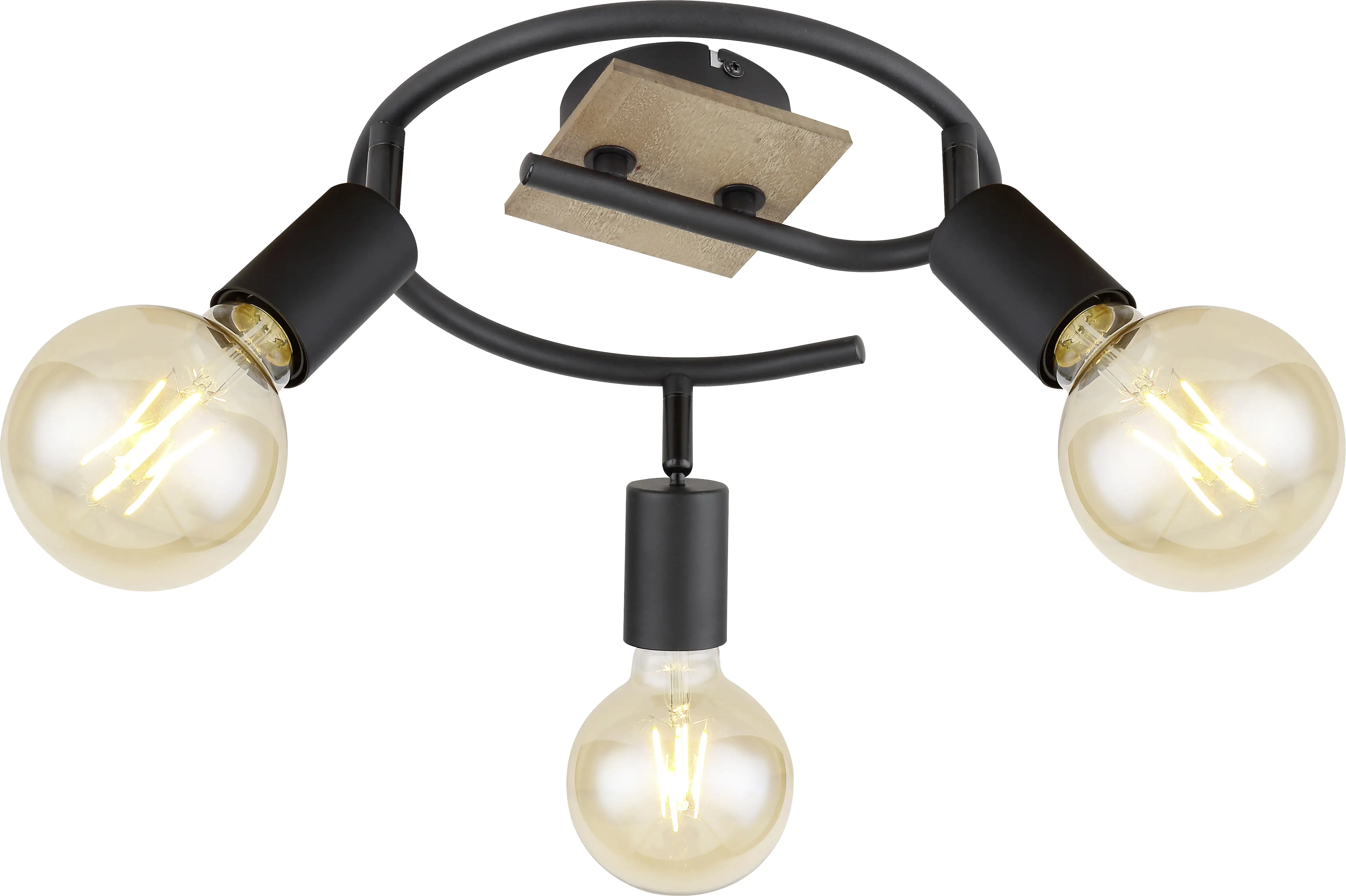9007371419937 Globo 3er Spot Martha schwarz-braun Ø 25 cm E27, max. 60 W